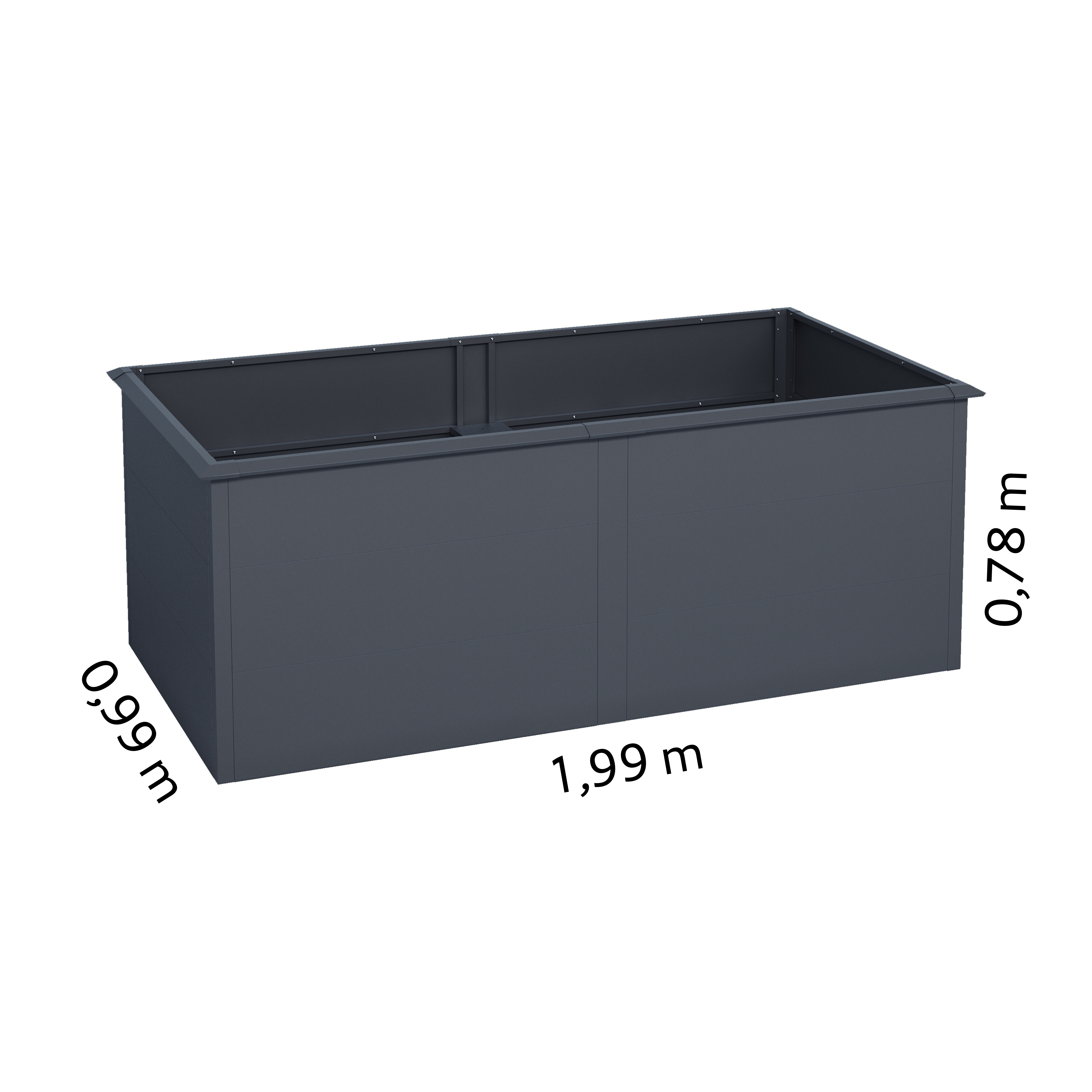 KGT Hochbeet UrbanGrow XL, anthrazit-grau