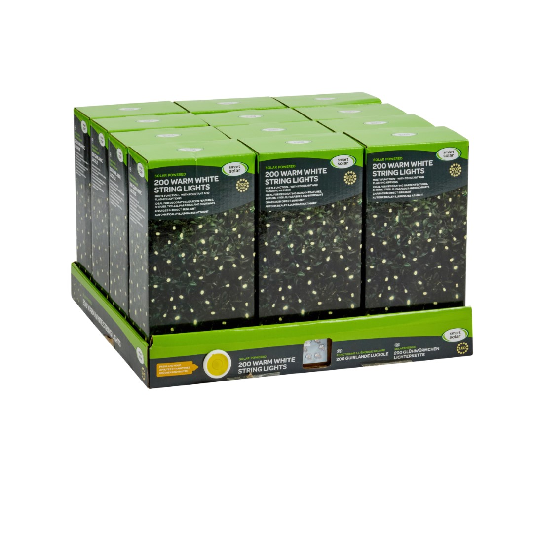 Smart Garden Solar Strings, 200x warmweiß LED