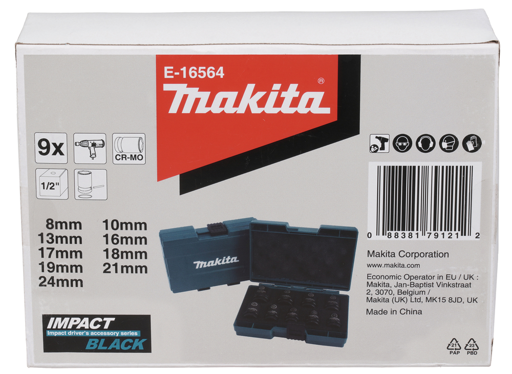 Makita Schlagnuss-Set, 9-tlg.