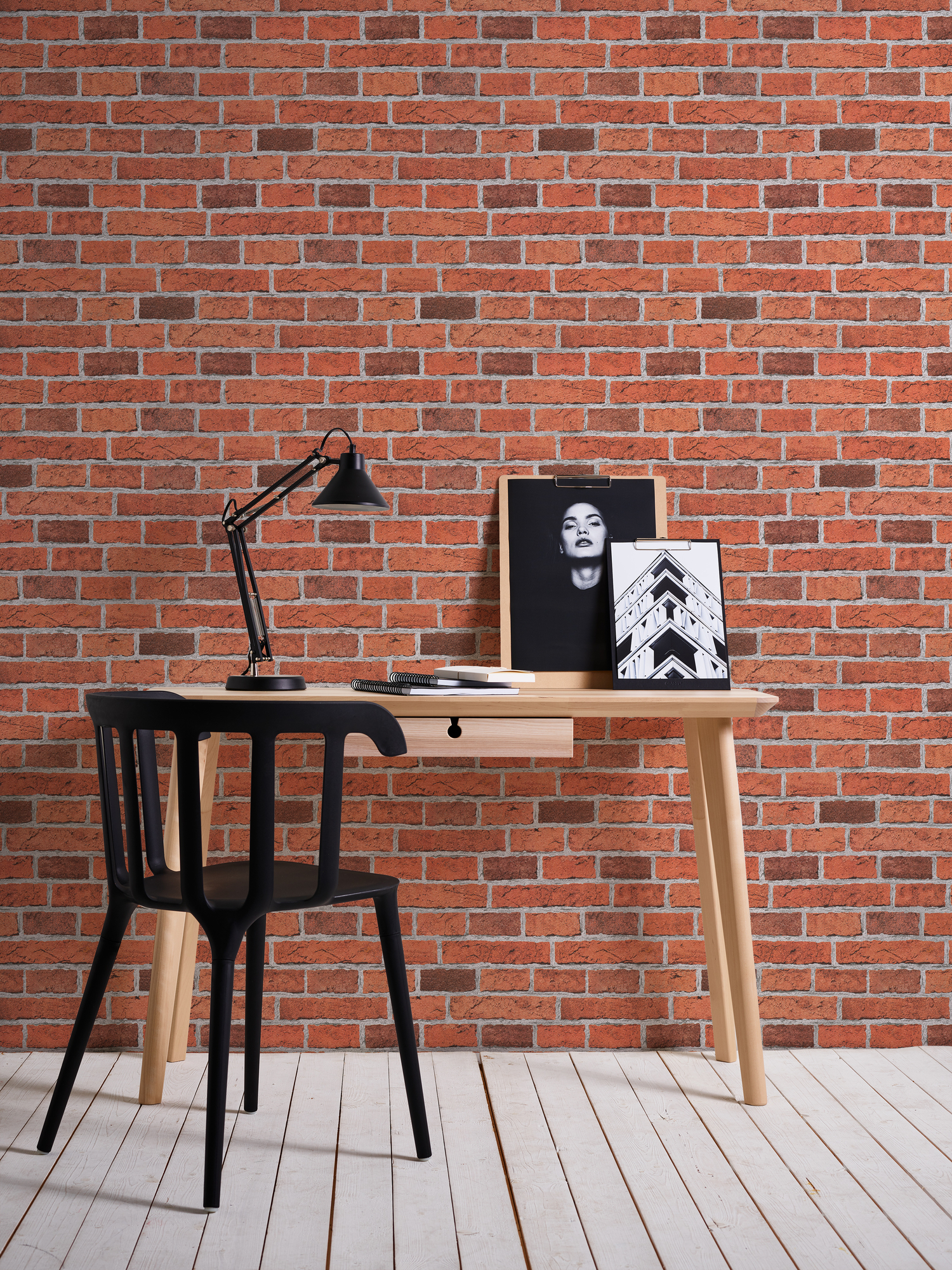 A.S. Création Vliestapete, backsteinoptik ziegelrot grau – realistische ziegelwand im loft-stil