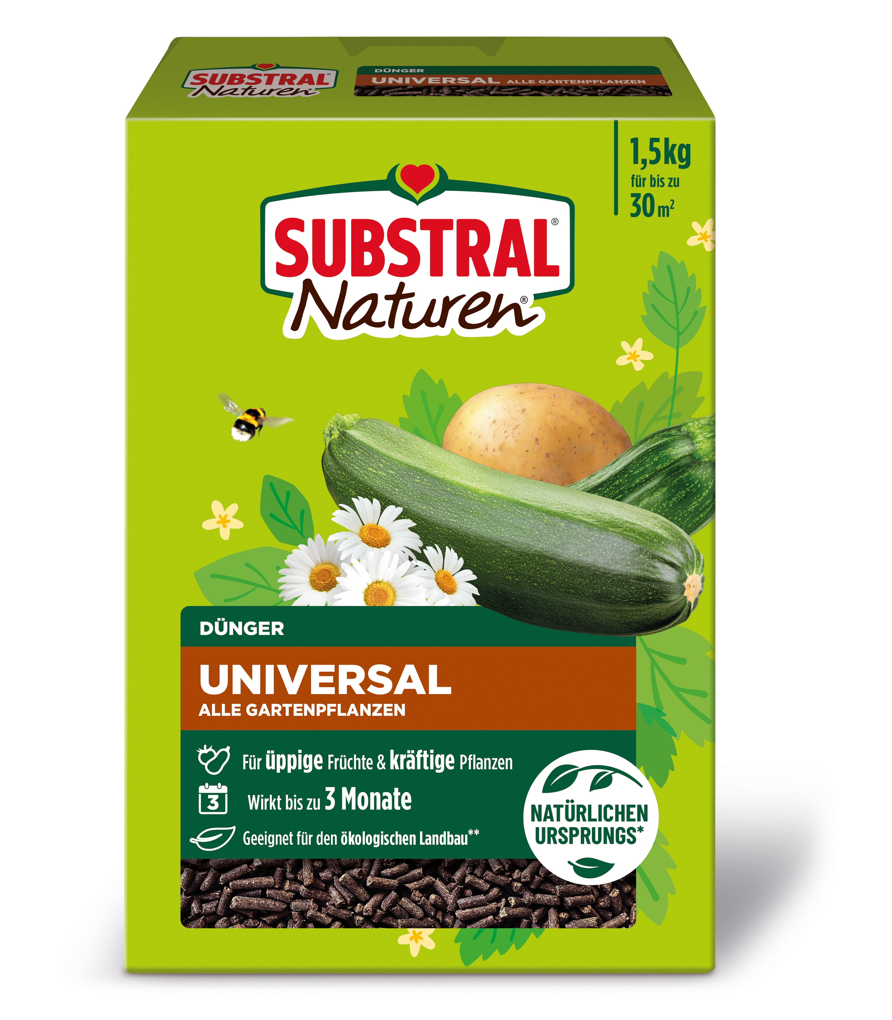 Substral Naturen Universaldünger für Gartenpflanzen, 1,5 kg