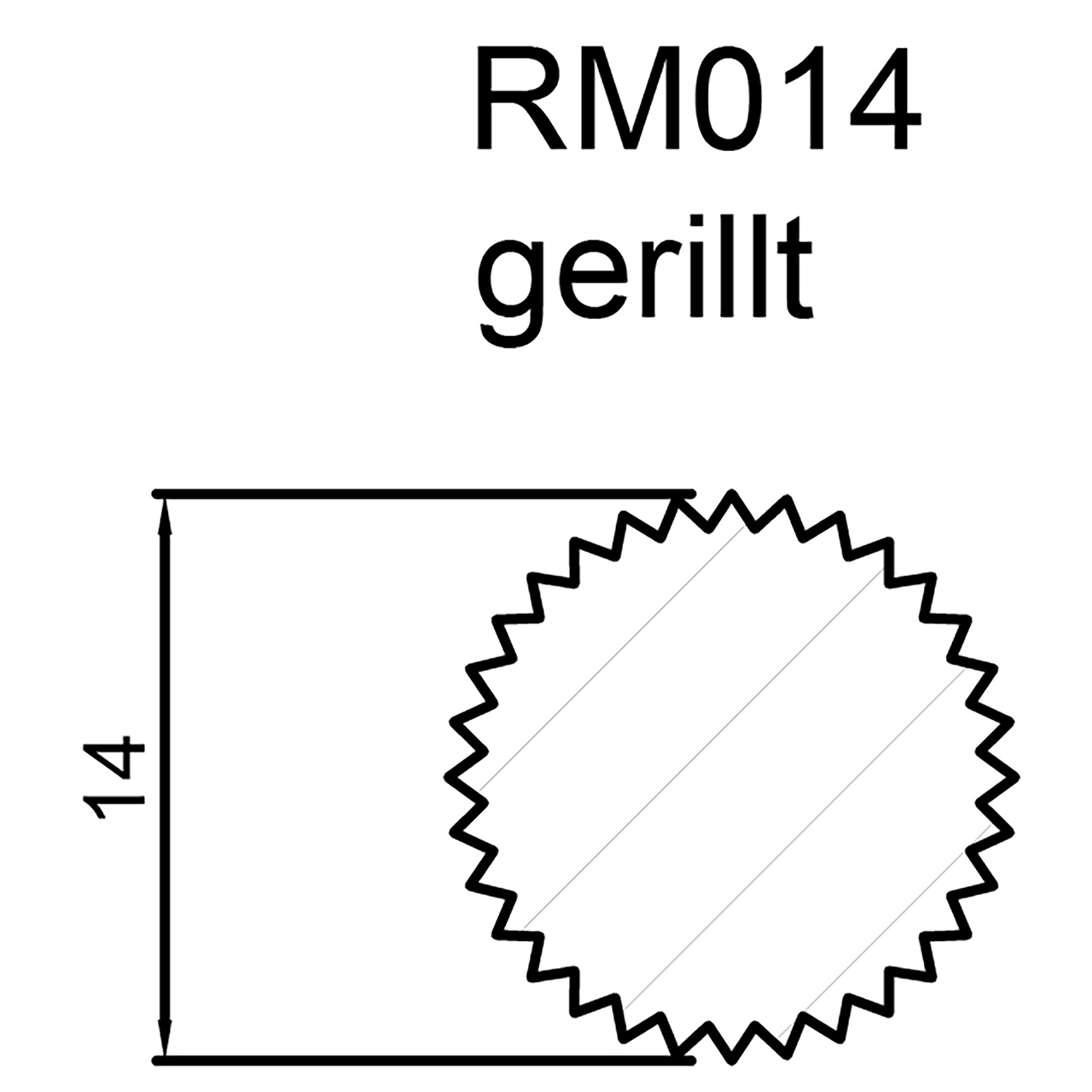 Neuhofer Riffelstab, 1,4 cm