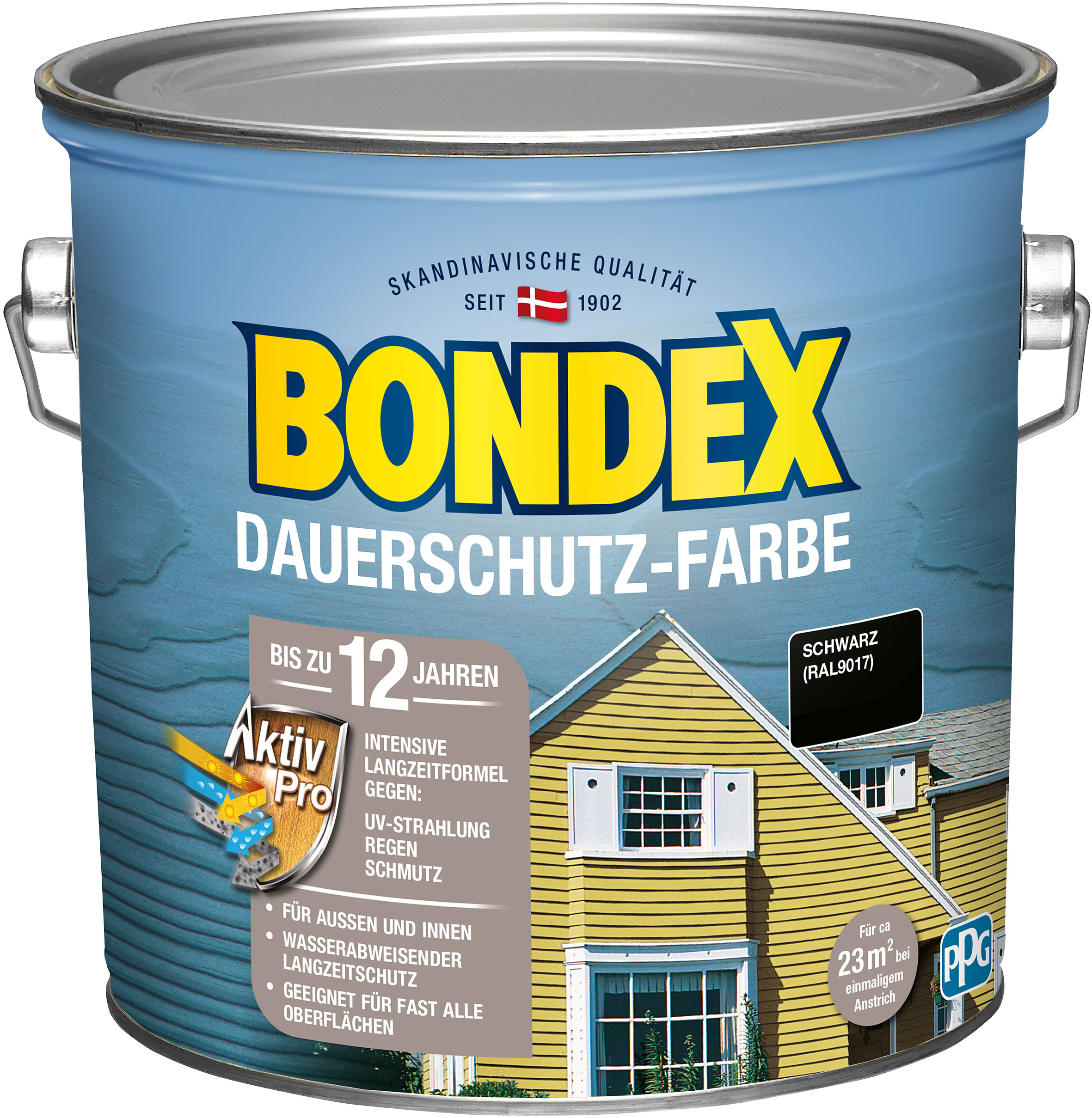 Bondex Dauerschutz-Farbe, schwarz 2,5L Bondex Dauerschutz-Farbe, schwarz 2,5L