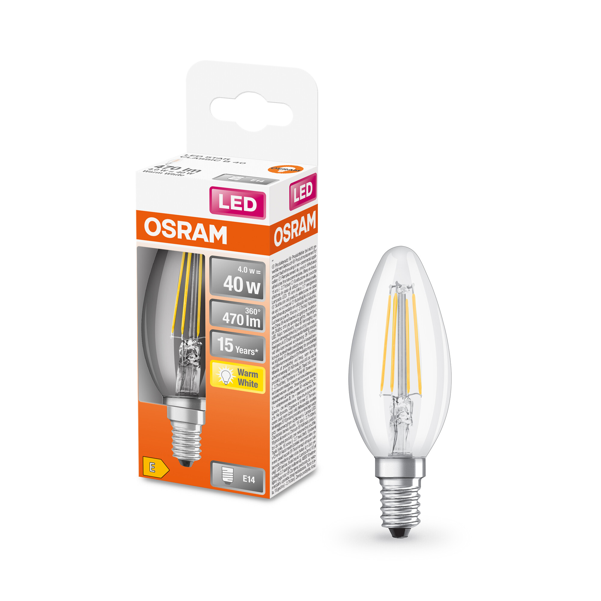 Osram Retrofit Classic B LED klar, E14 Osram Retrofit Classic B LED klar, E14