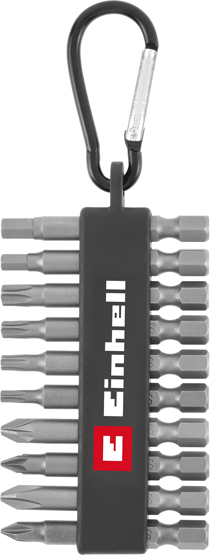 Einhell Bit-Set im Taschenformat mit Karabiner, 10-tlg. Einhell Bit-Set im Taschenformat mit Karabiner, 10-tlg.