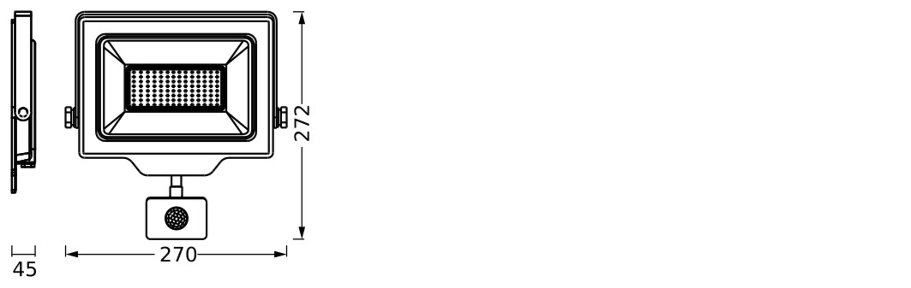 Osram Flutlicht Essential, Sensor, 100W, schwarz