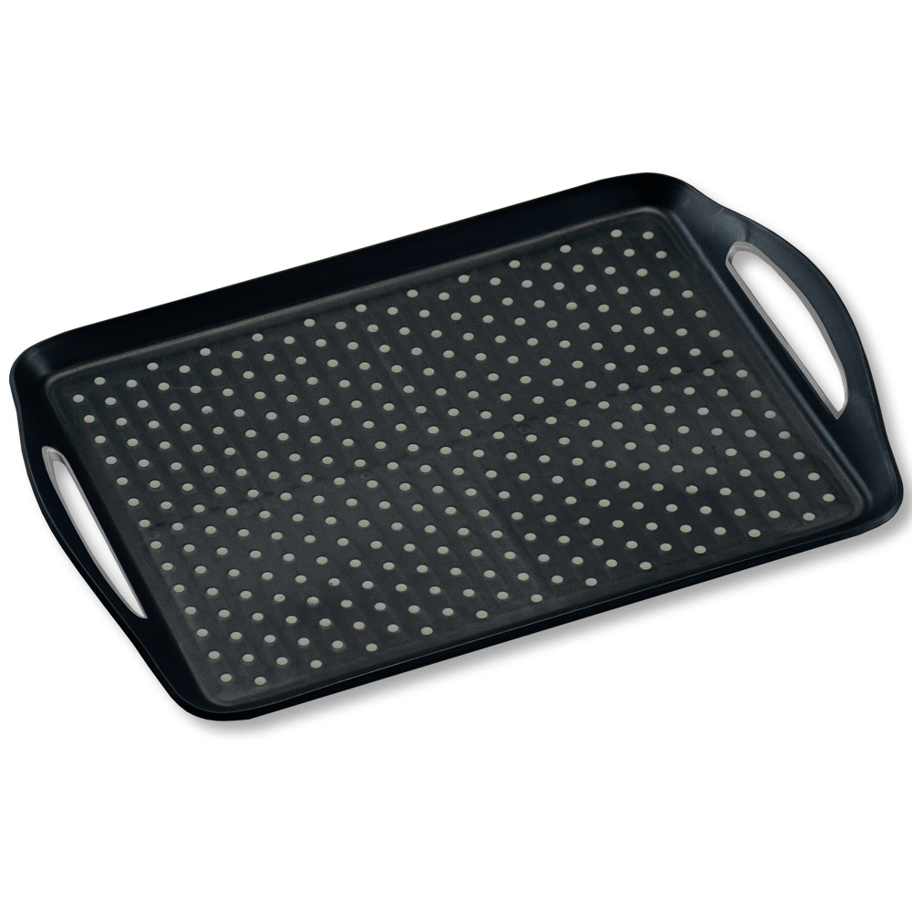 Kesper Serviertablett, rutschfest, PP-Kunststoff, schwarz, 45,5 x 32 x 4,5 cm Kesper Serviertablett, rutschfest, PP-Kunststoff, schwarz, 45,5 x 32 x 4,5 cm