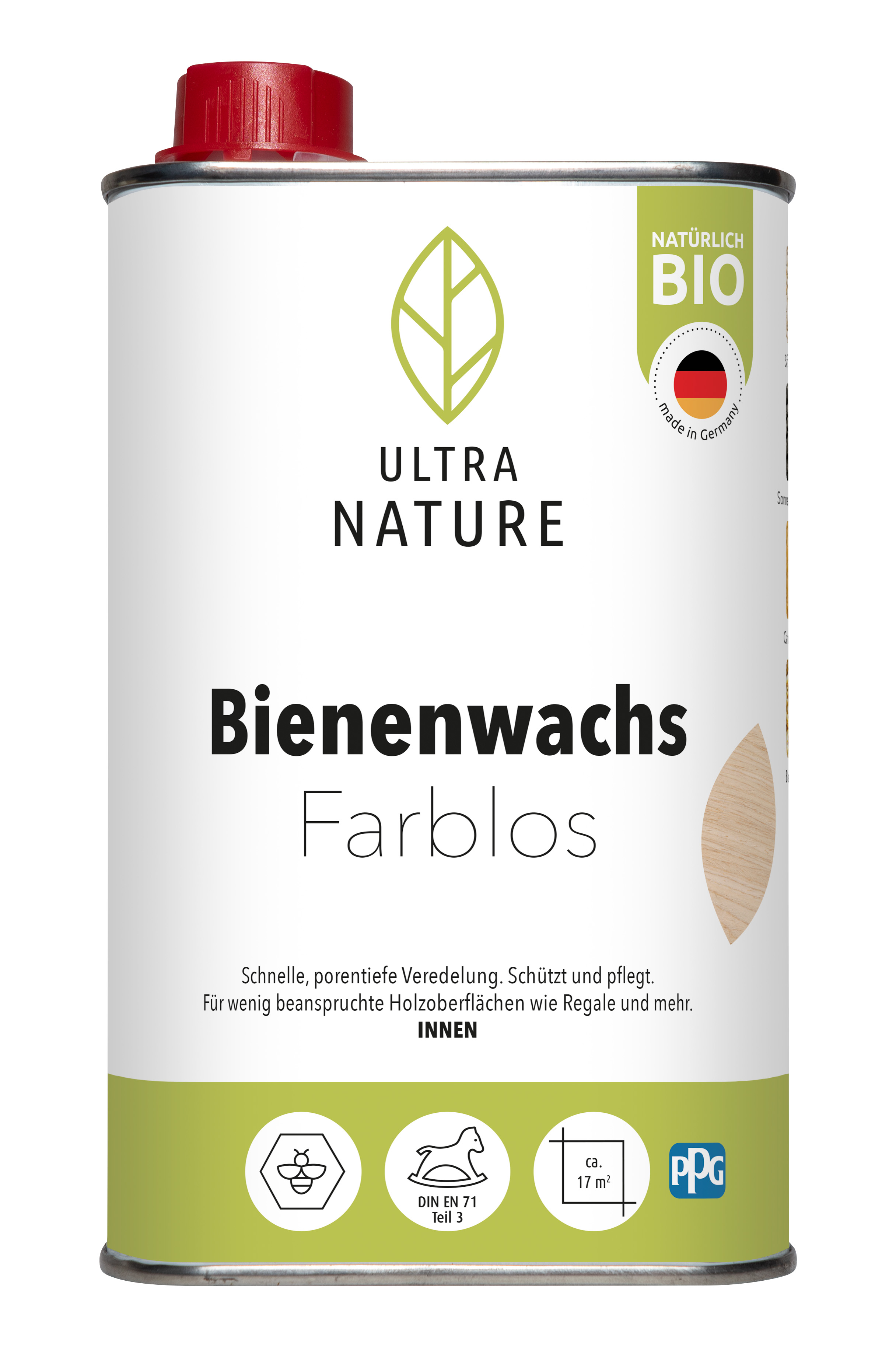 Ultra Nature Bienenwachs Farblos, 0,5 l Ultra Nature Bienenwachs Farblos, 0,5 l