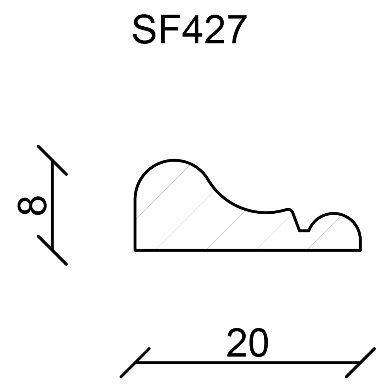 544310-Querschnitt Neuhofer Profilleiste, Fichte/Kiefer astrein roh