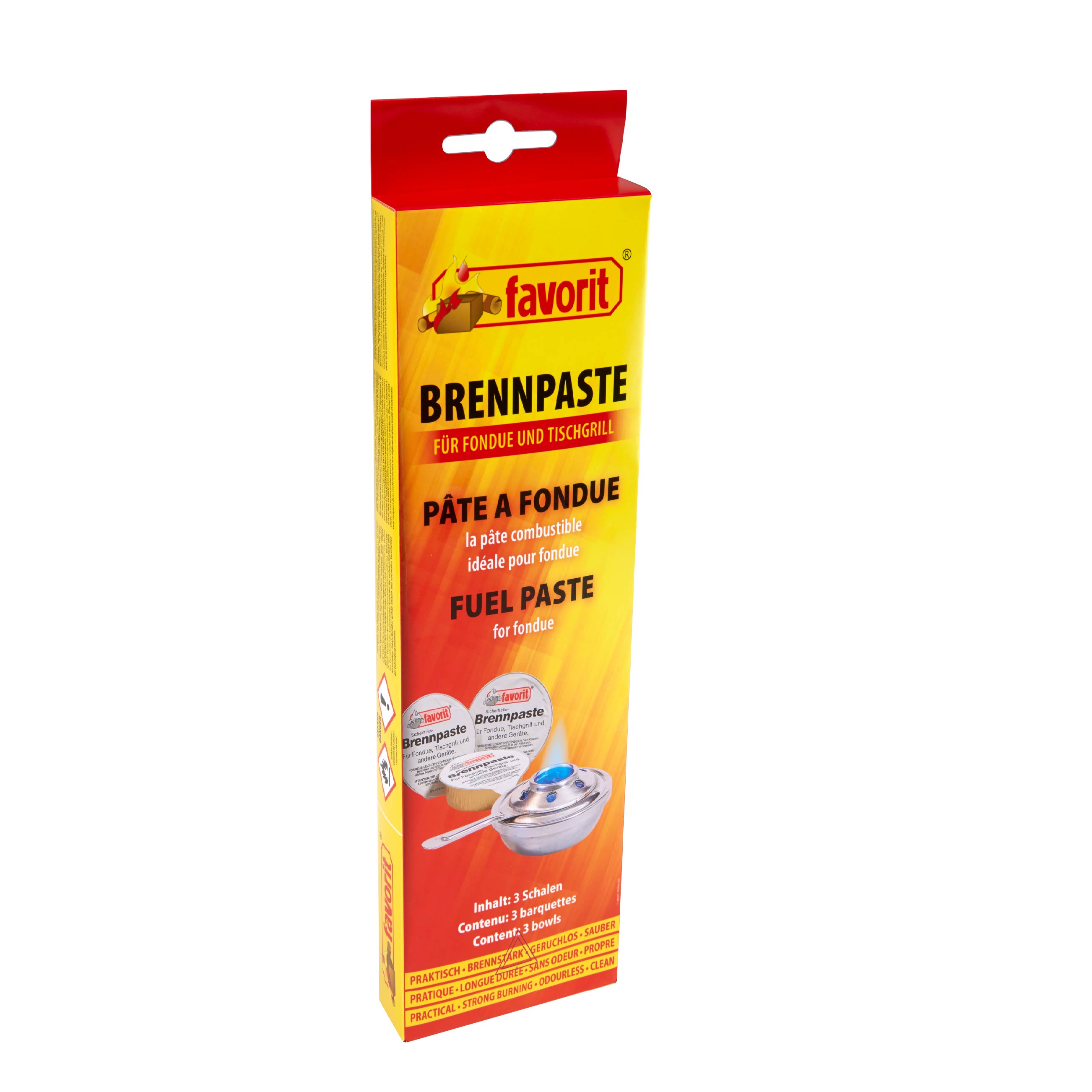 Favorit Brennpaste, 3 x 80 g