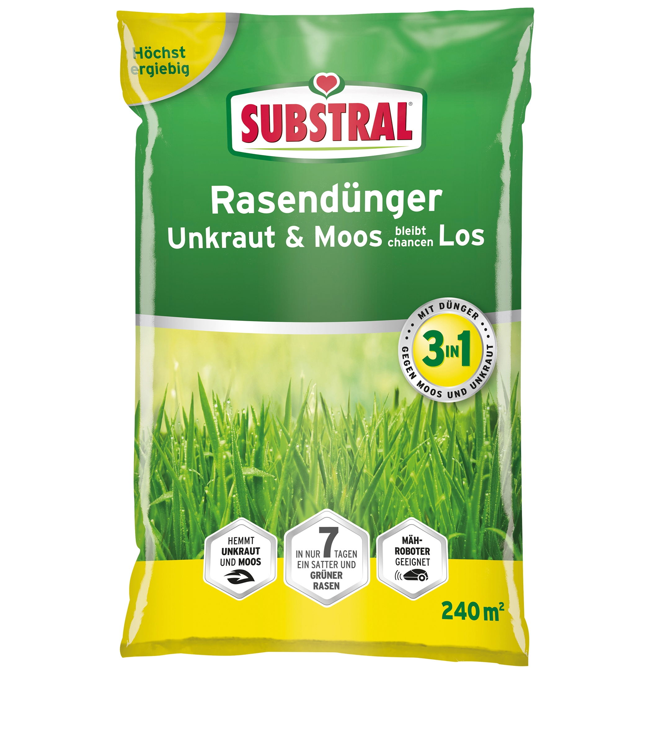 Substral Rasendünger Unkraut & Moos bleibt chancenlos, 240 m² - 7,2 kg Substral Rasendünger Unkraut & Moos bleibt chancenlos, 240 m² - 7,2 kg