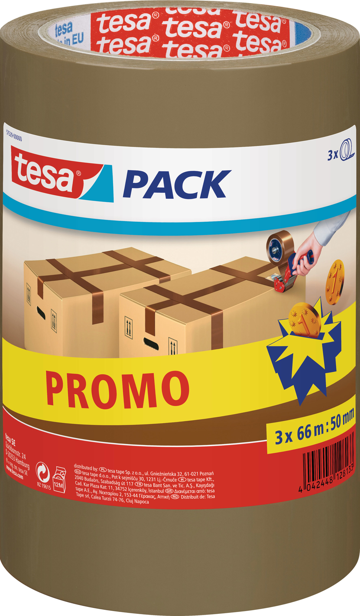 575290000001-7 tesa Promo tesapack, 3 Rollen, 66 m
