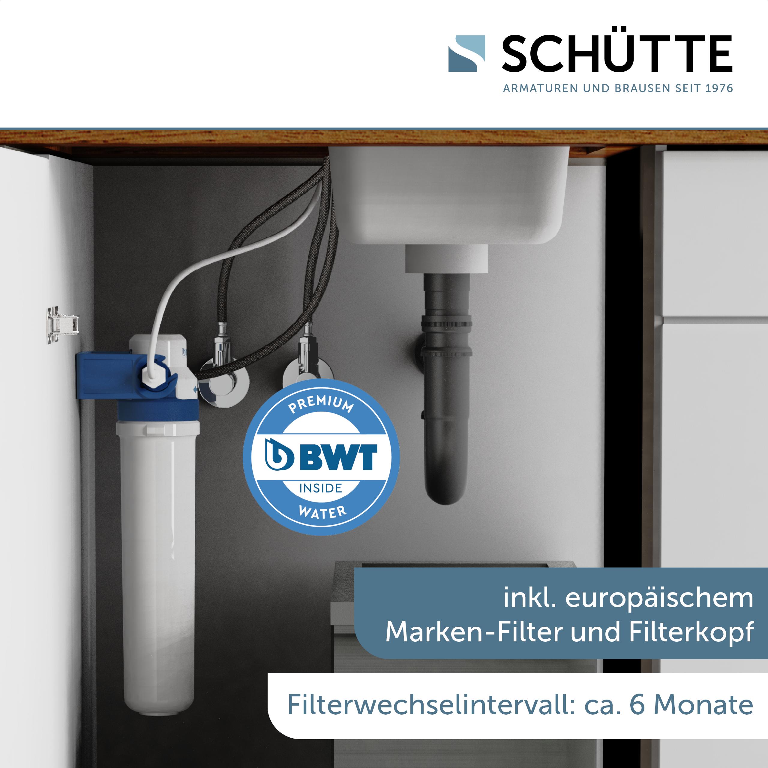 Schütte Trinkwasser-Spültischarmatur AQUASTAR PRO, Chrom, mit Filtersystem