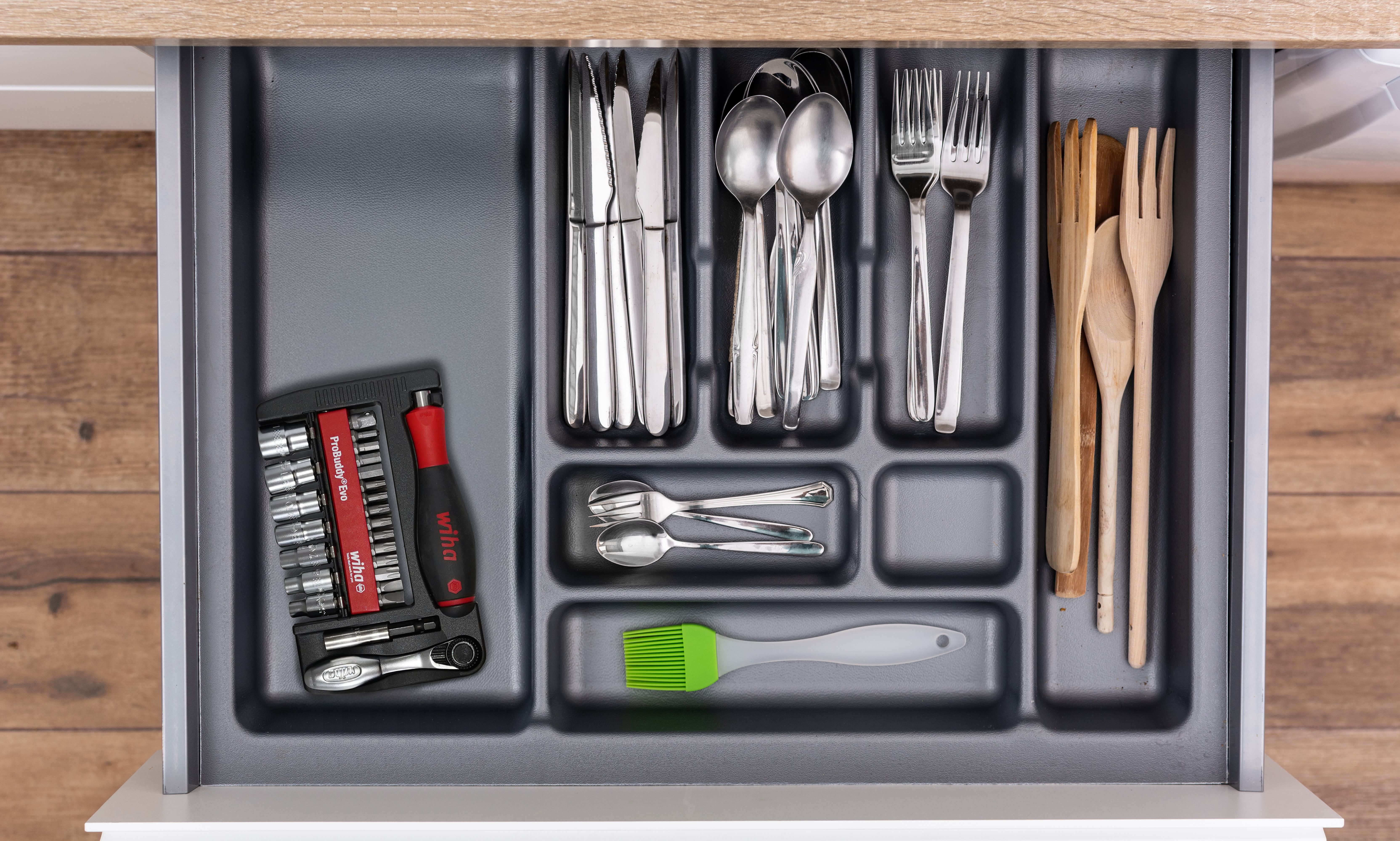 Wiha Bit und Steckschlüssel Set ProBuddy Evo gemischt 40-teilig, 1/4"