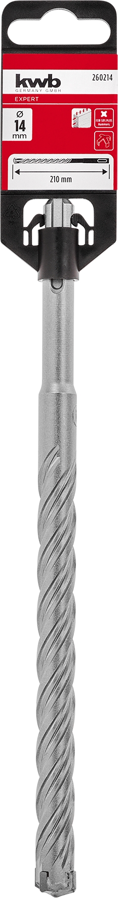 Kwb Hammerbohrer HB4X, 14 x 210 mm SB Kwb Hammerbohrer HB4X, 14 x 210 mm SB