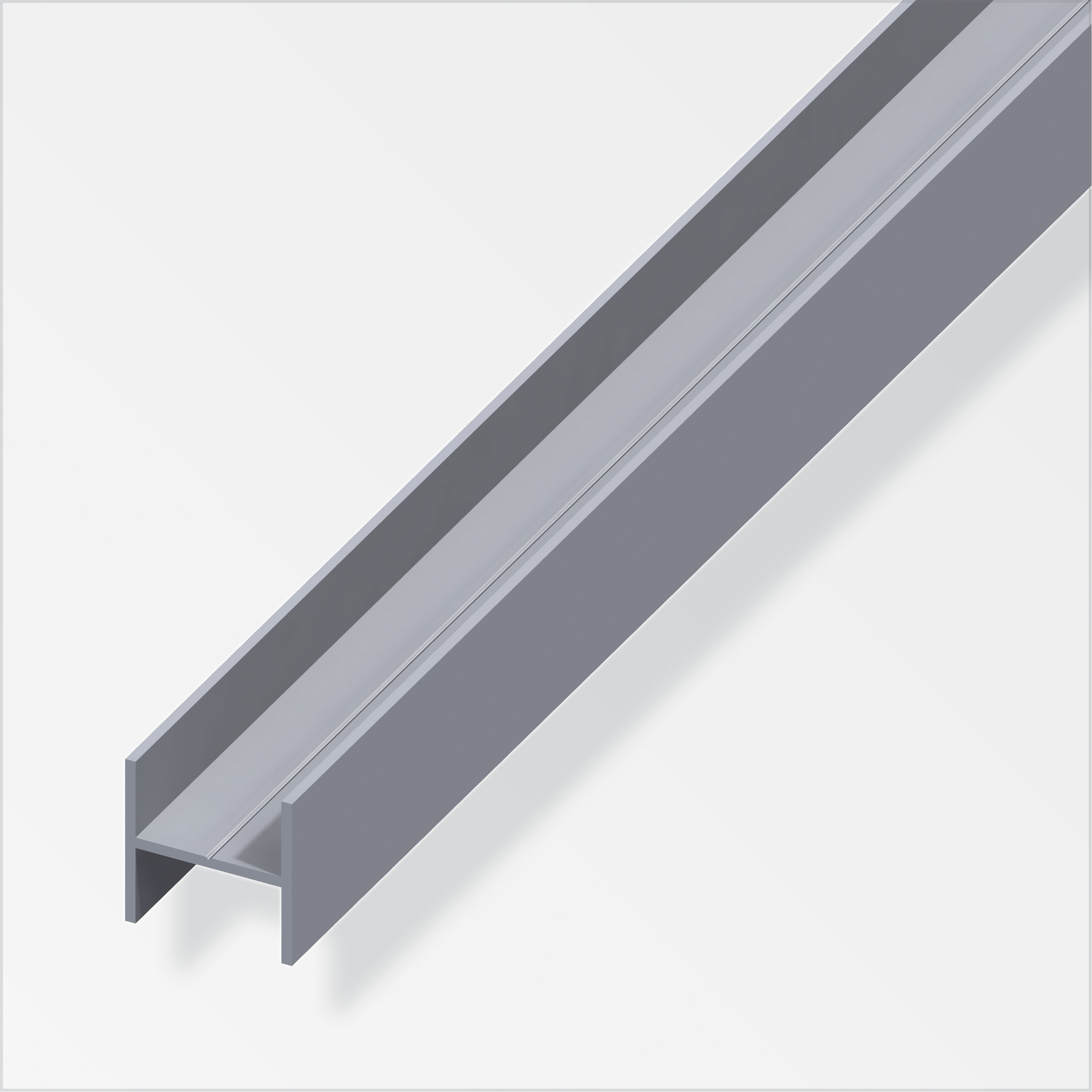 Alfer Quadrat-H-Profil, 7,5 mm, blank