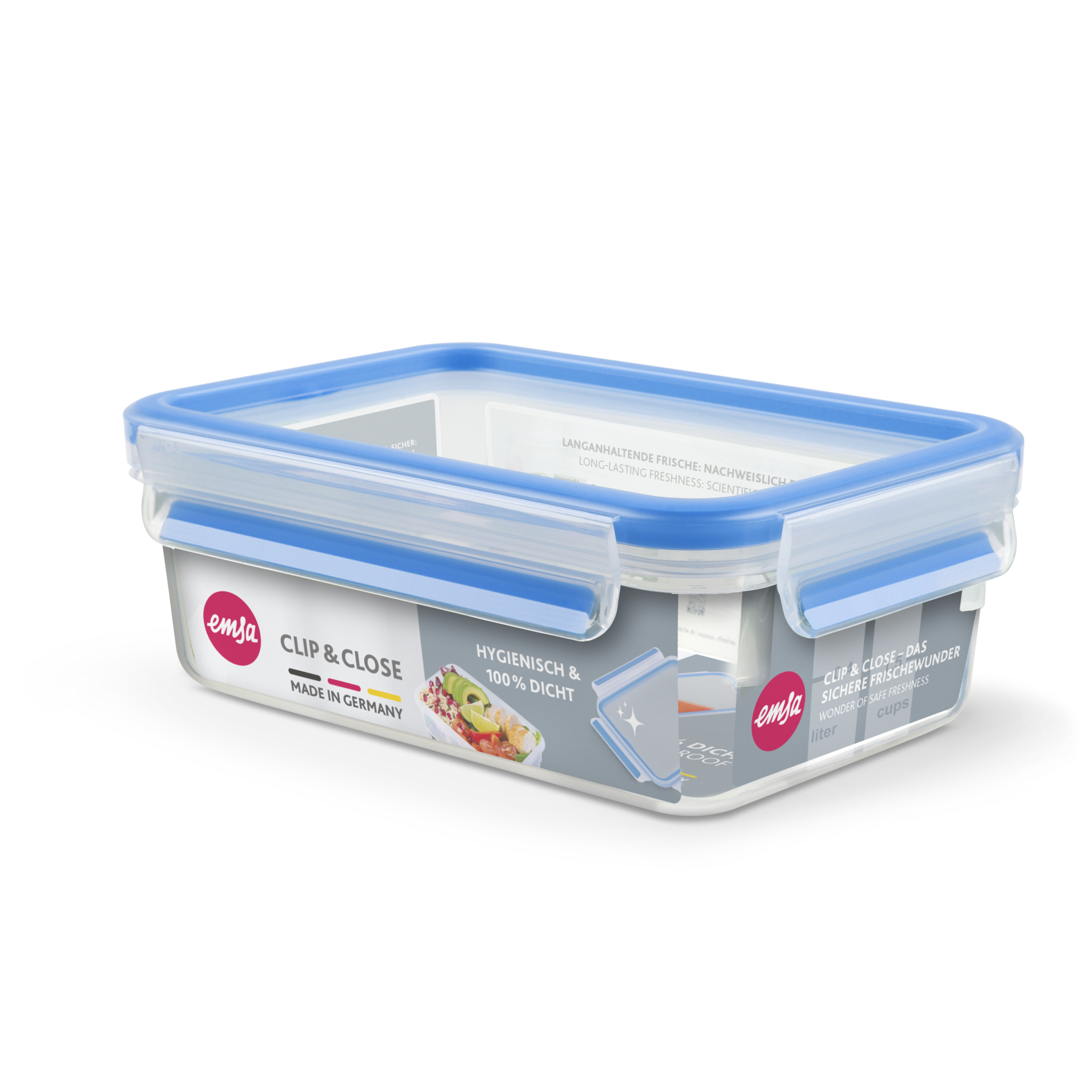 EMSA Clip & Close Frischhaltedose 1 L, rechteckig EMSA Clip & Close Frischhaltedose 1 L, rechteckig