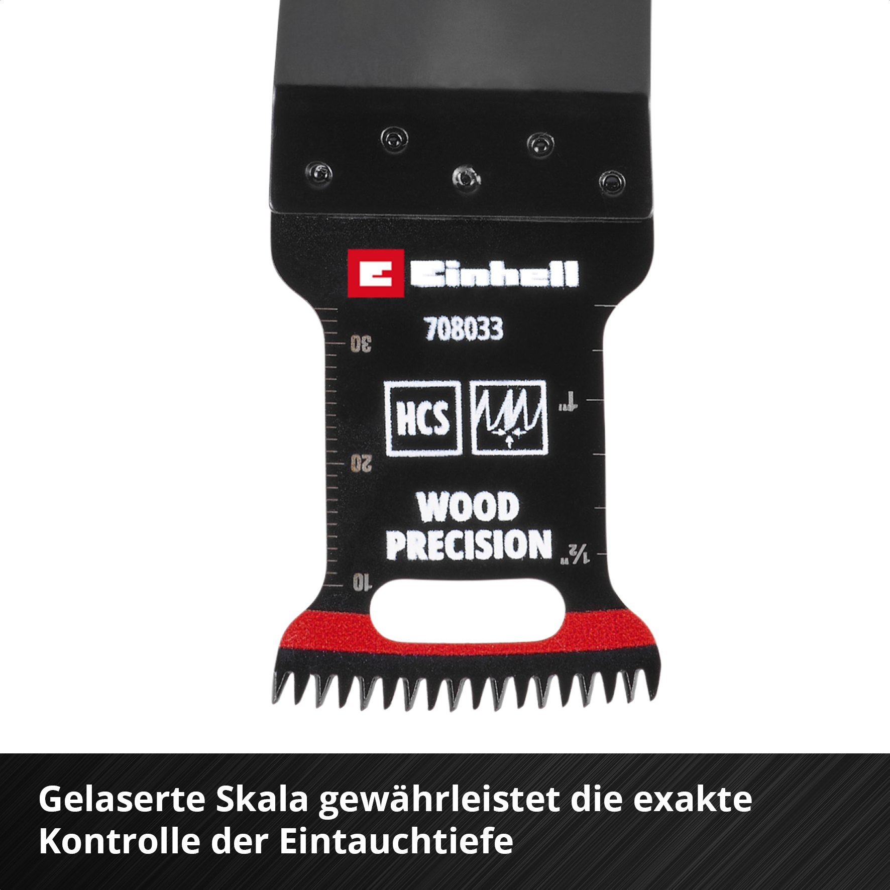 Einhell HCS-Tauchsägeblatt mit Universalaufnahme und Japanzahnung, curved, 32 x 40 mm