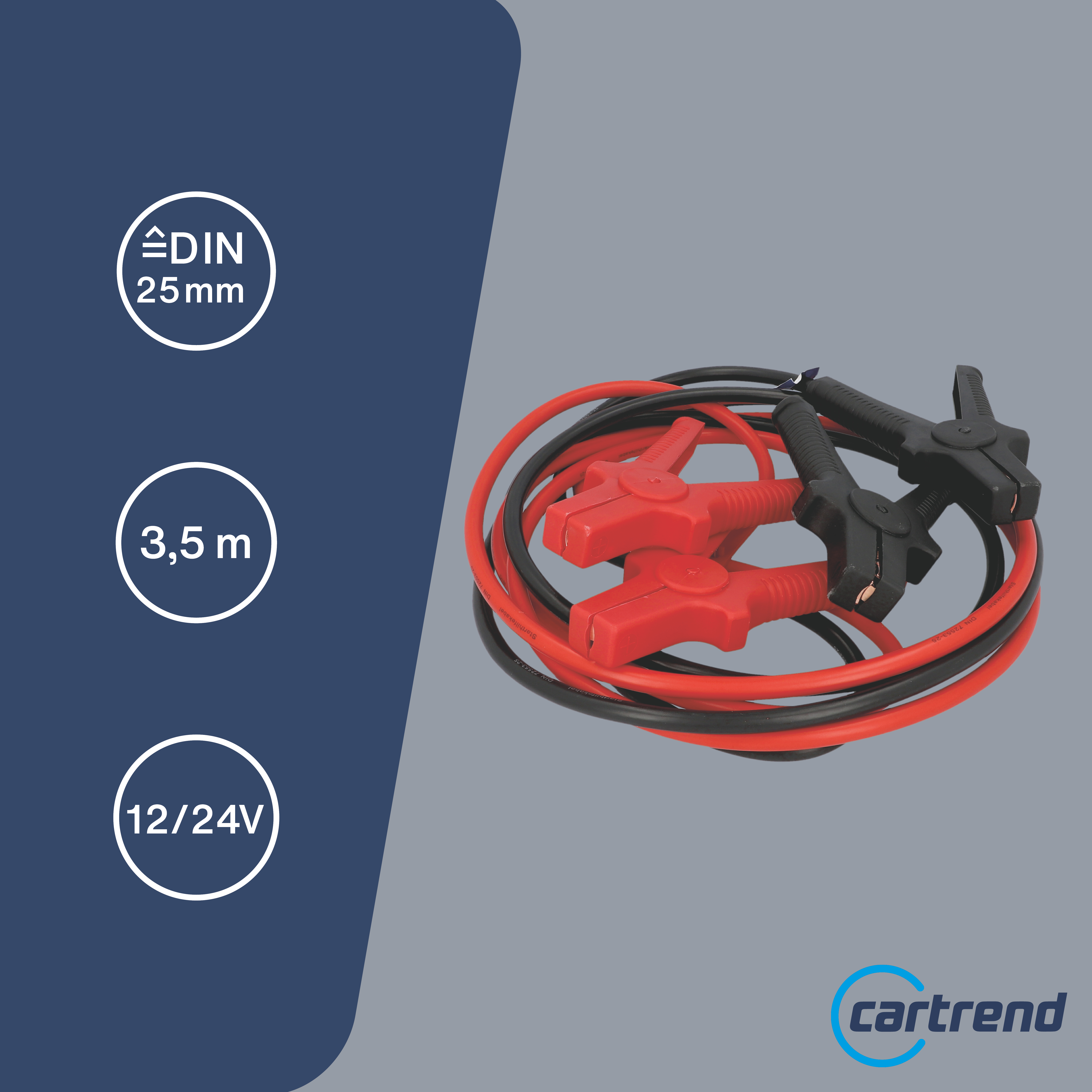 Cartrend Starthilfekabel Alu-Cu DIN25 350Amp