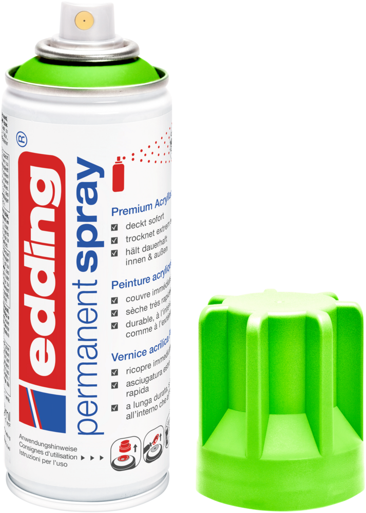 Edding 5200 Permanentspray Premium Acryllack neongrün matt Edding 5200 Permanentspray Premium Acryllack neongrün matt