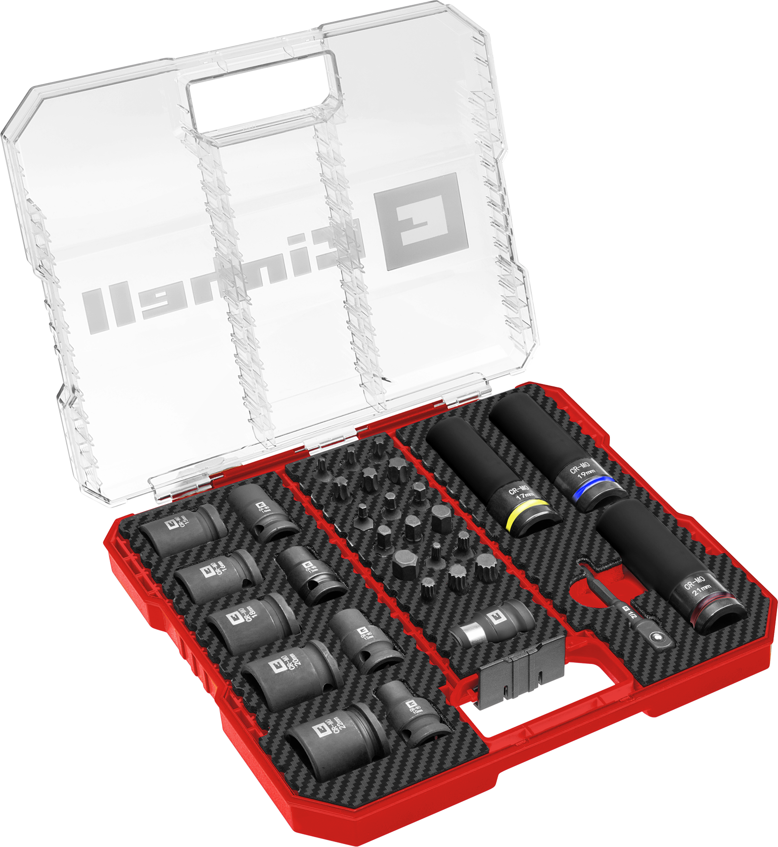 Einhell KFZ-Impact-Stecknuss- und Bit-Set, XL-CASE, 32-tlg.