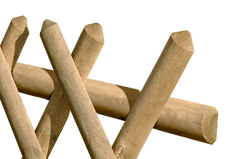 Delta Zaunriegel halbrund, KDI braun, Ø 8 x 300 cm Delta Zaunriegel halbrund, KDI braun, Ø 8 x 300 cm