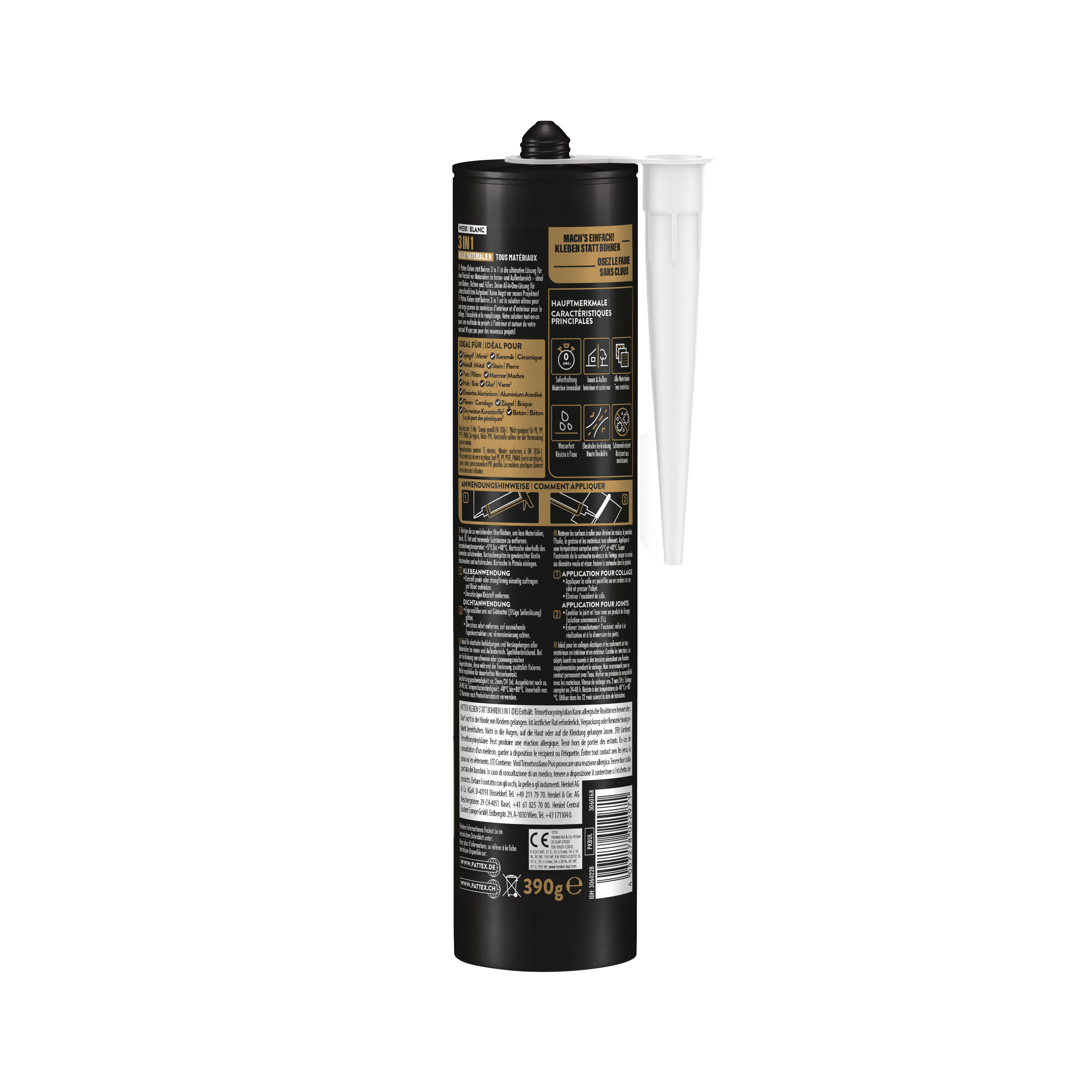 Pattex Kleben statt Bohren 3 in 1, 390 g