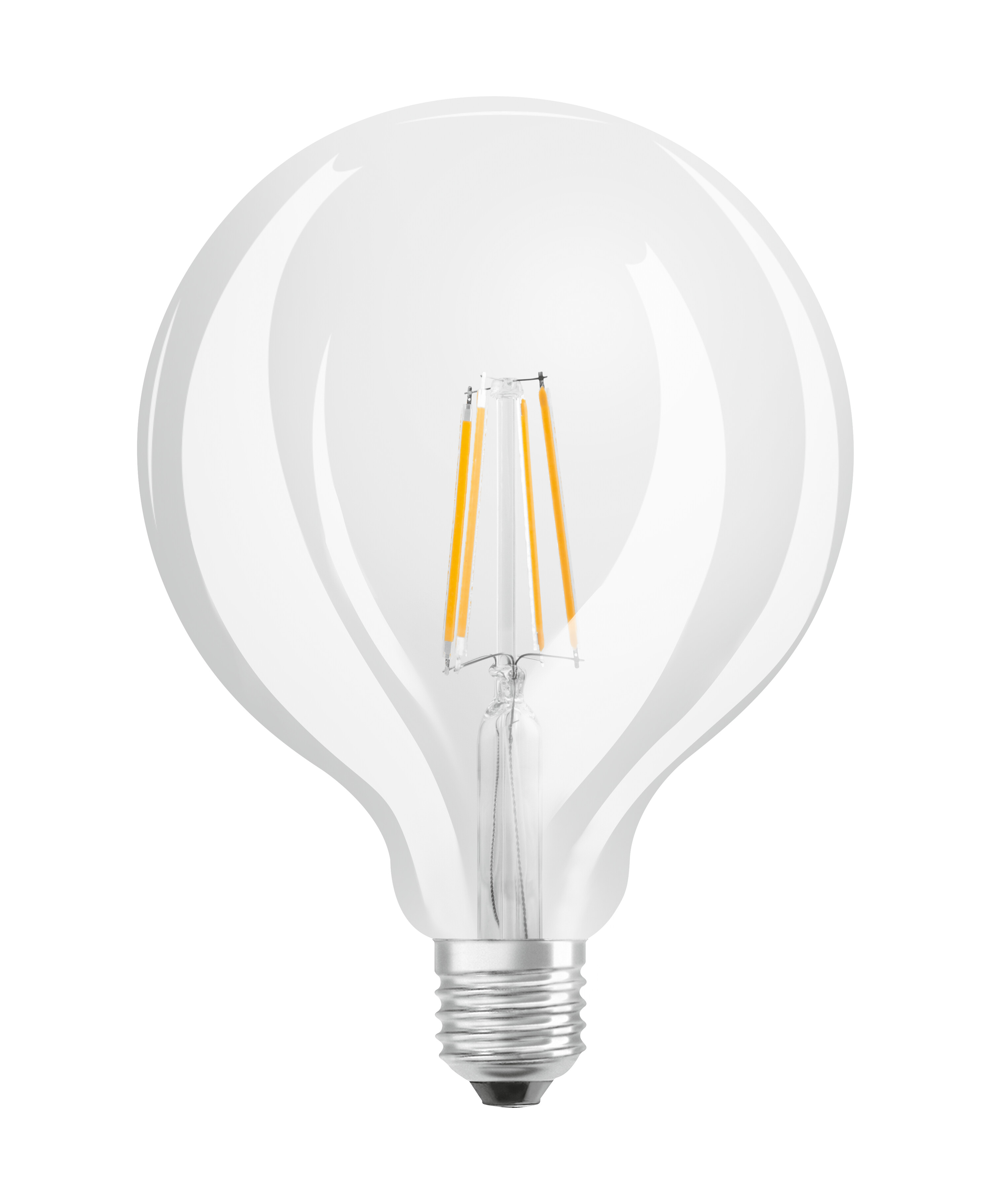 Osram LED Lampe Ballform, E27, warmweiß, klares Glas