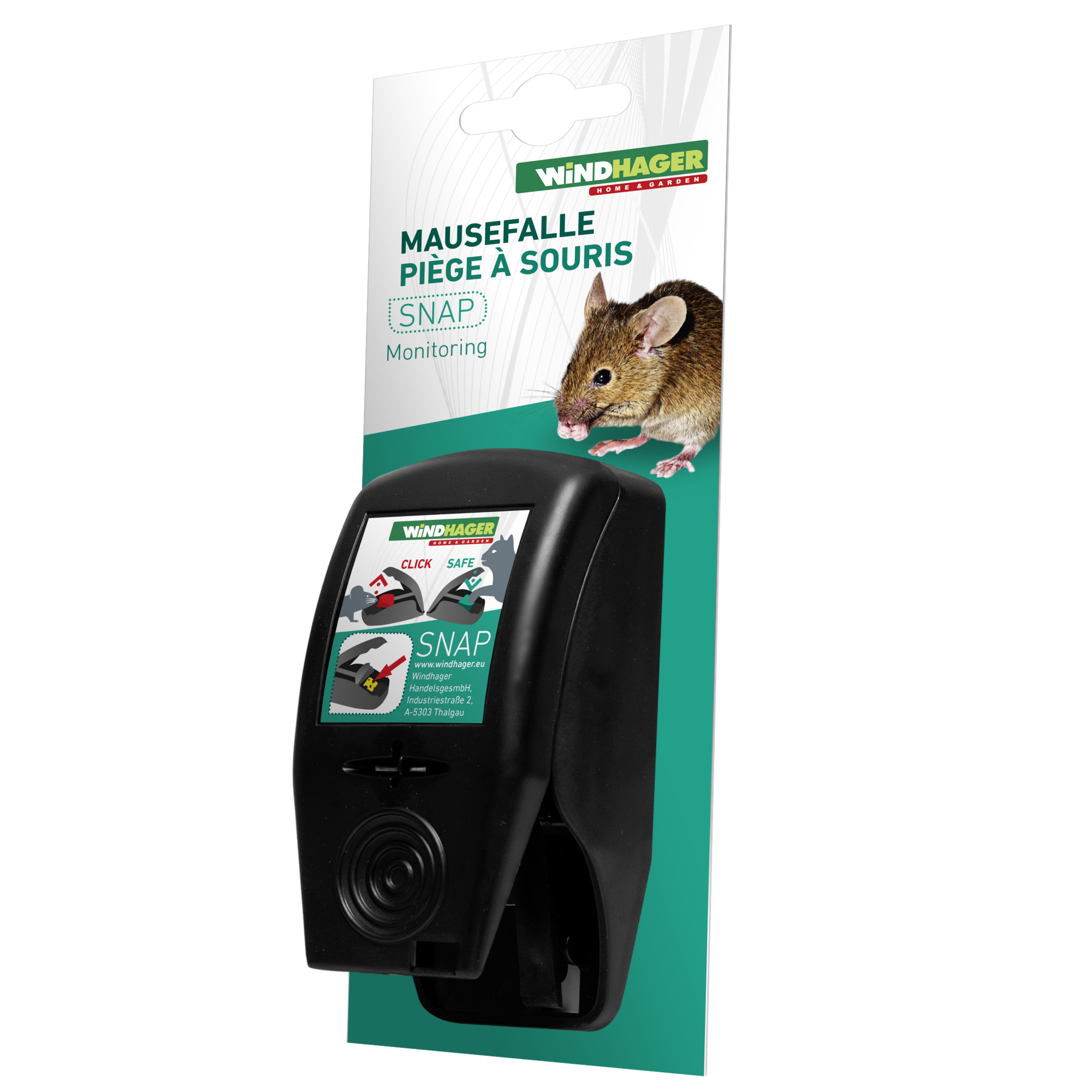 Windhager Mausefalle SNAP, 9,5 x 4,8 x 4,5 cm