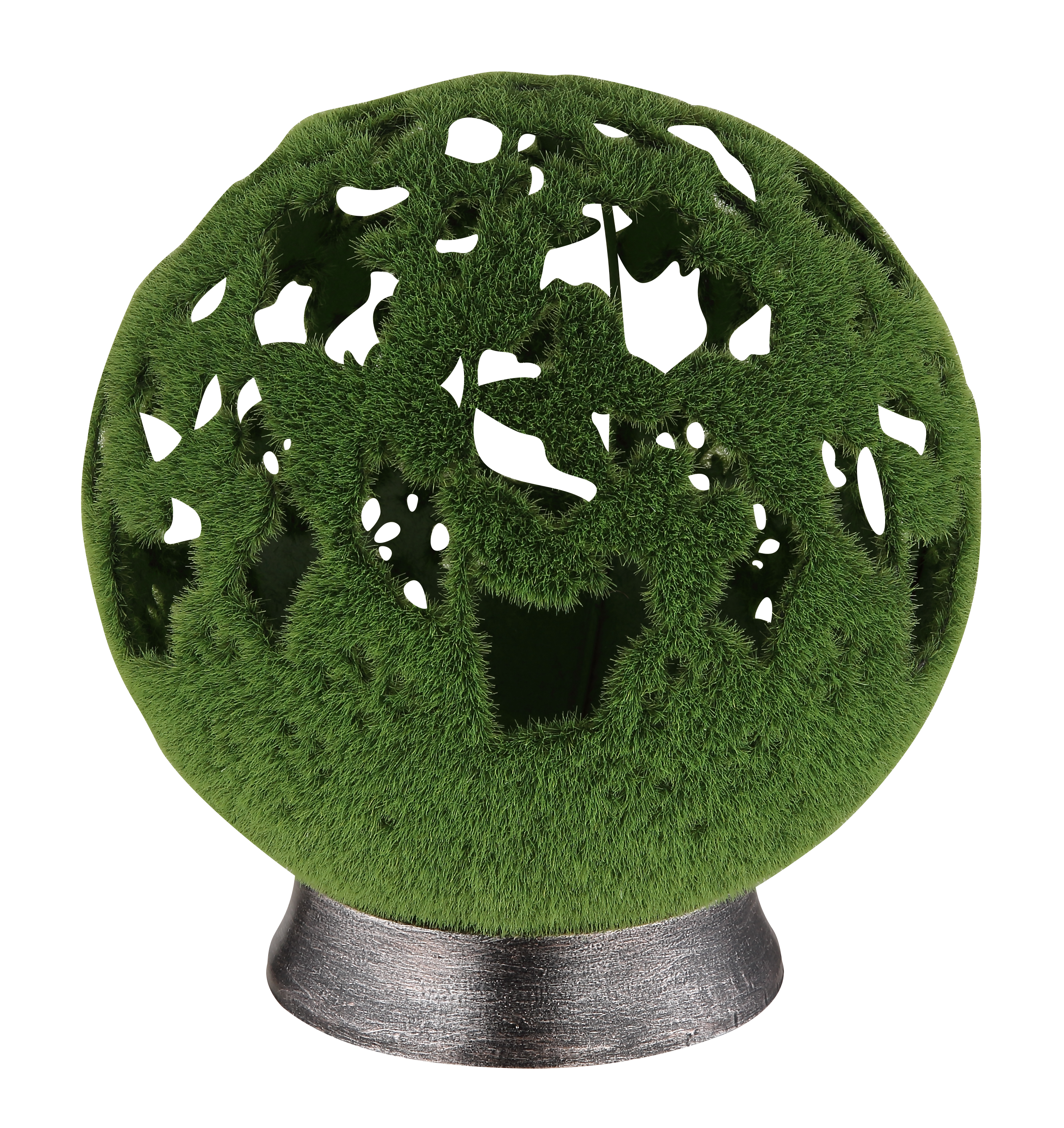 Globo Solarleuchte Metall silbergrau, 1xLED