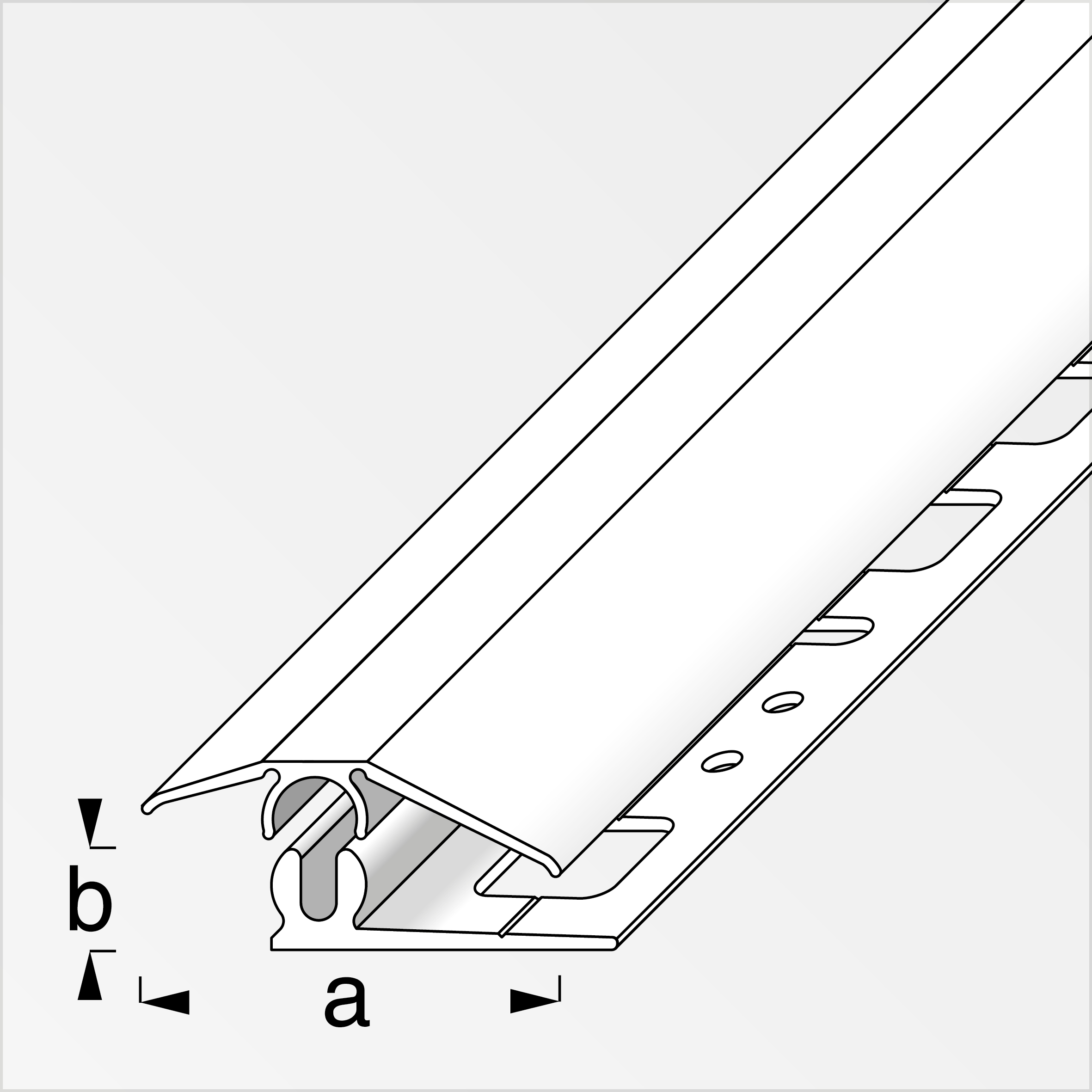 Alfer Niveauausgleichs-Profil, 31 mm, Edelstahloptik