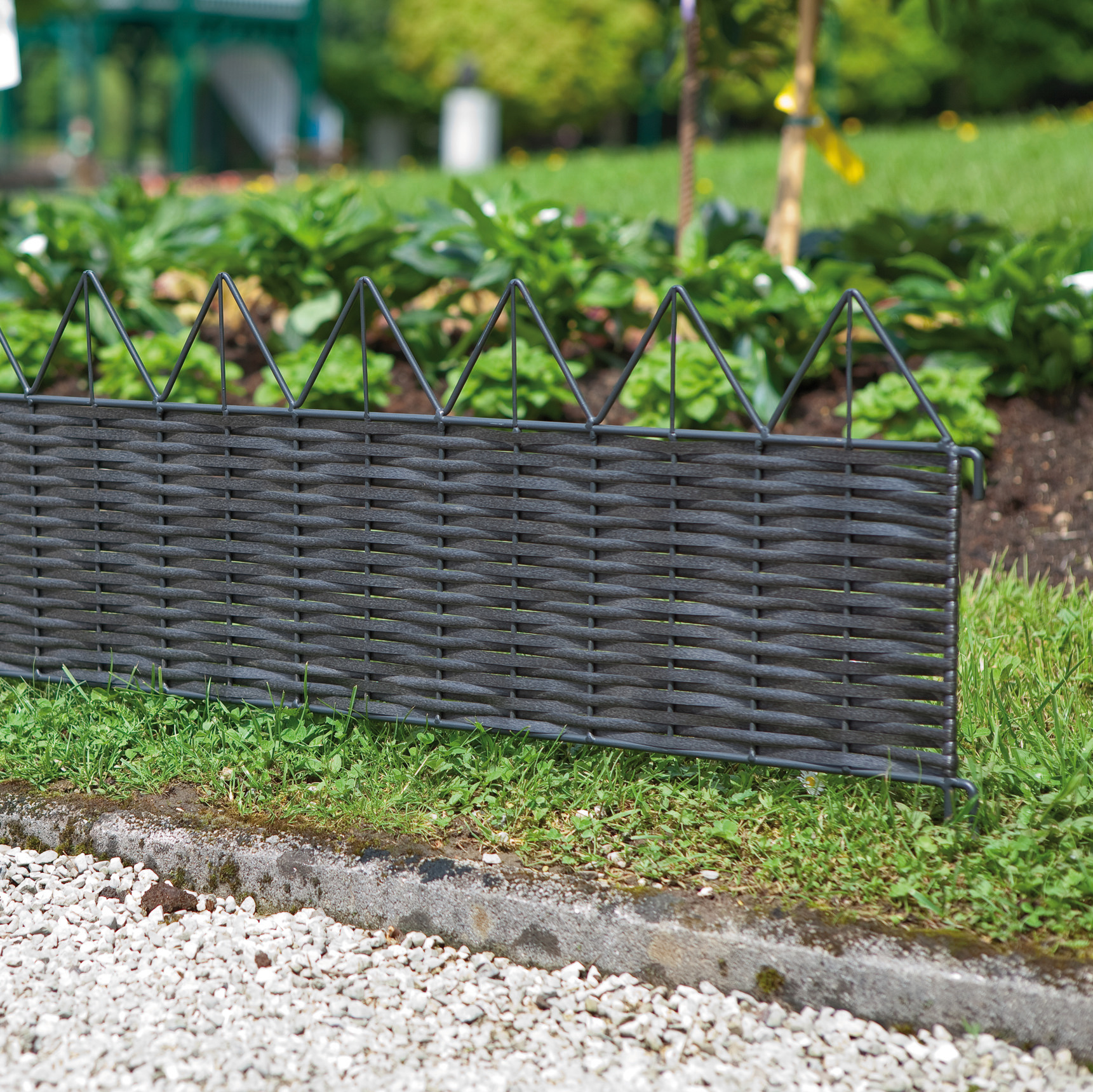 Windhager Beeteinfassung PVC Rattan, 100 x 25/35 cm