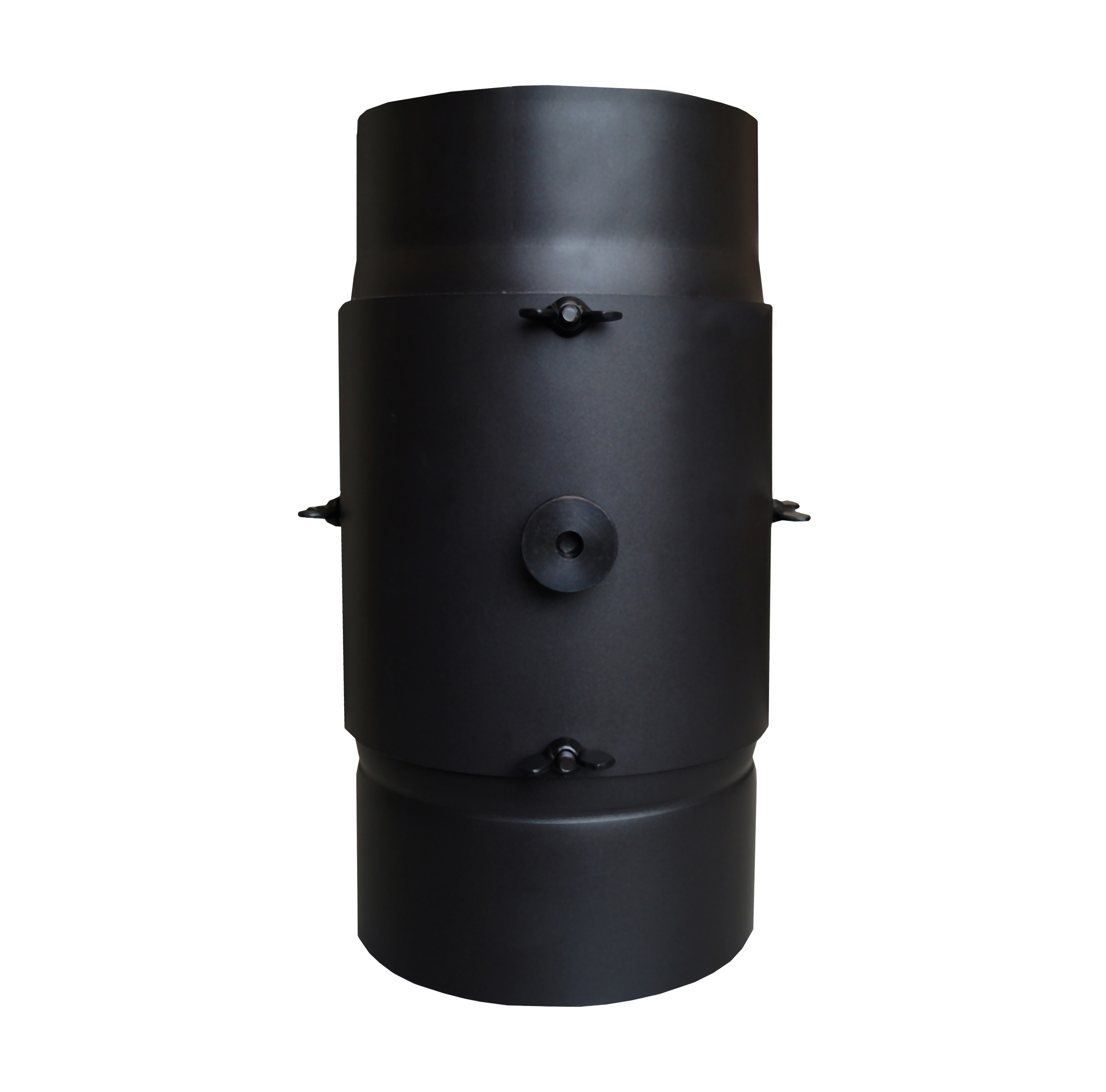 FIREFIX® Feinstaubfilter KaminFILTERKat Rauchrohr mit Revisionstür, ø 150 mm 30 cm, schwarz