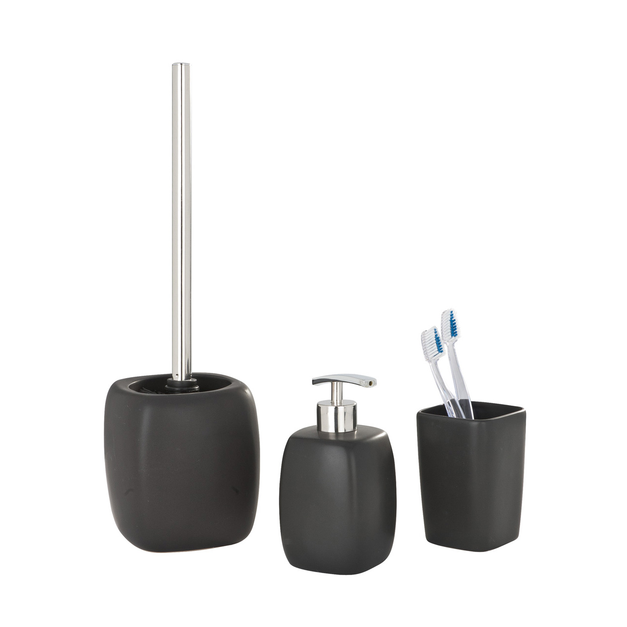407392-Keramik-Zahnputzbecher-Mod-Faro-black_FS_02 WENKO KERAMIK ZAHNPUTZBECHER FARO BLACK