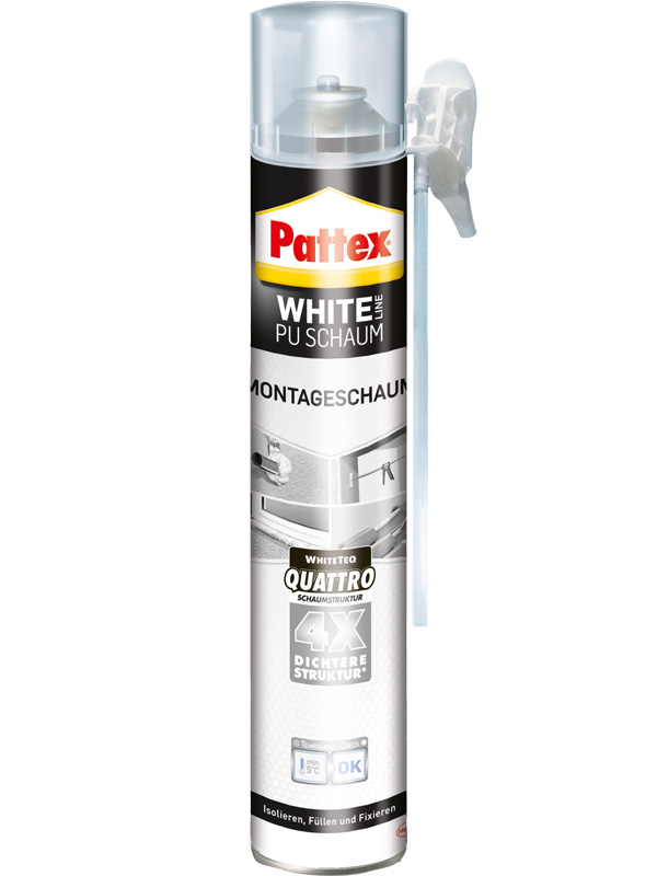 Pattex Whiteteq Montageschaum, 750 ml