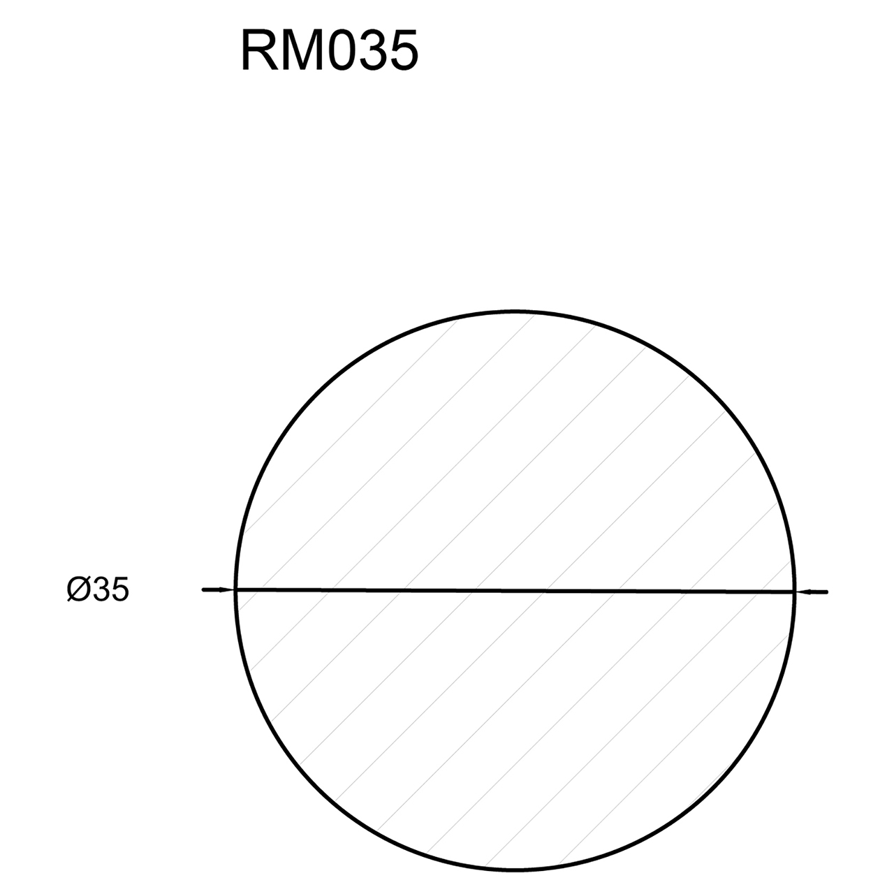 544076-Querschnitt Neuhofer Rundstab, 3,5 cm