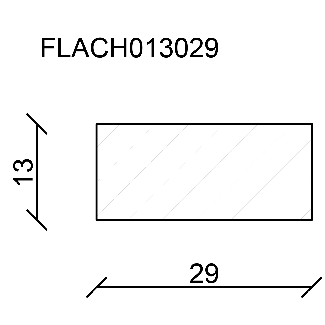 544194-Querschnitt Neuhofer Flachleiste, Fichte/Kiefer astrein roh