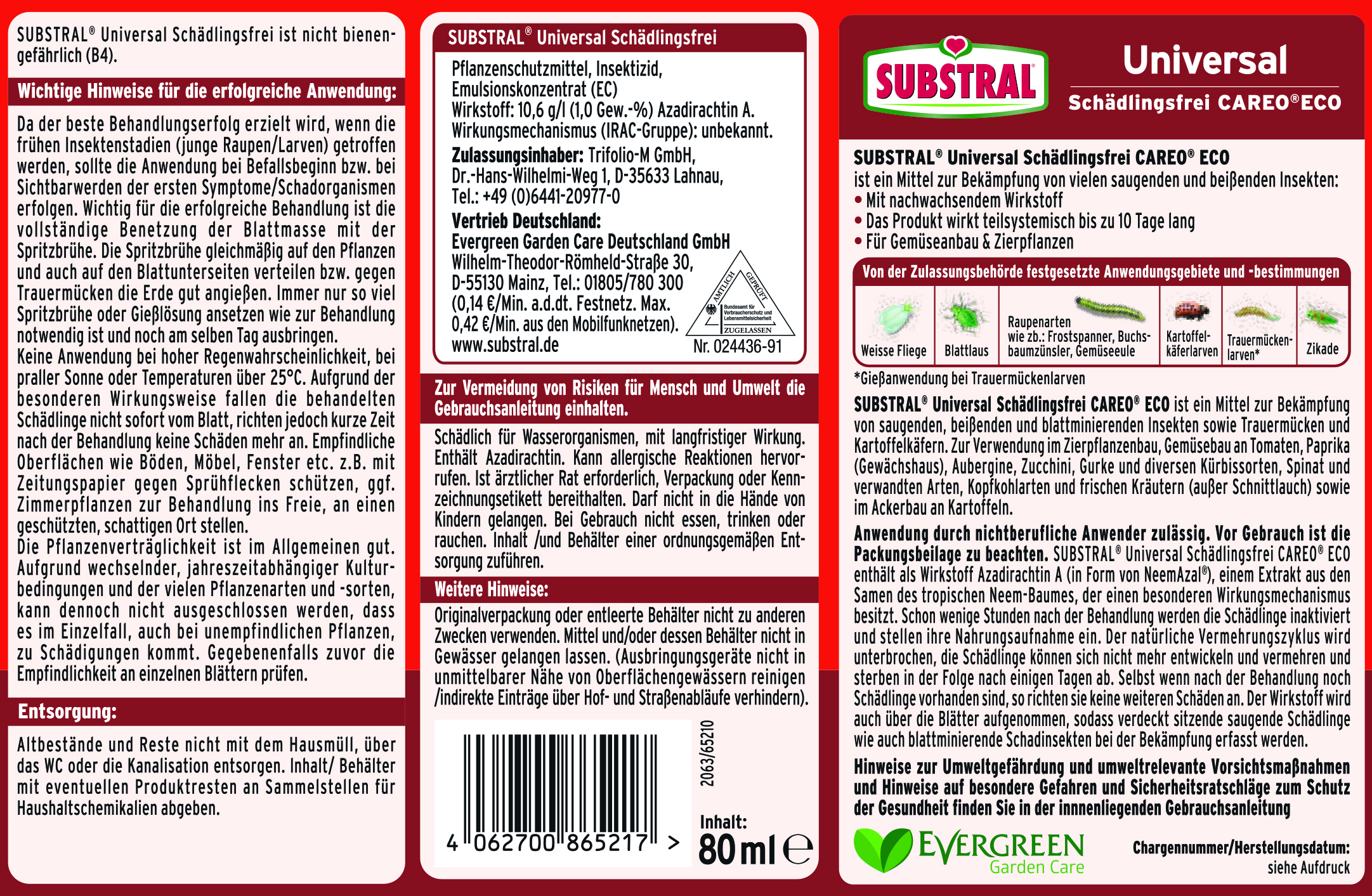 Substral Universal Schädlingsfrei Careo Eco - 80 ml Substral Universal Schädlingsfrei Careo Eco - 80 ml