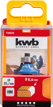 Kwb Hartmetall-Abrundfräser, 25,7 mm