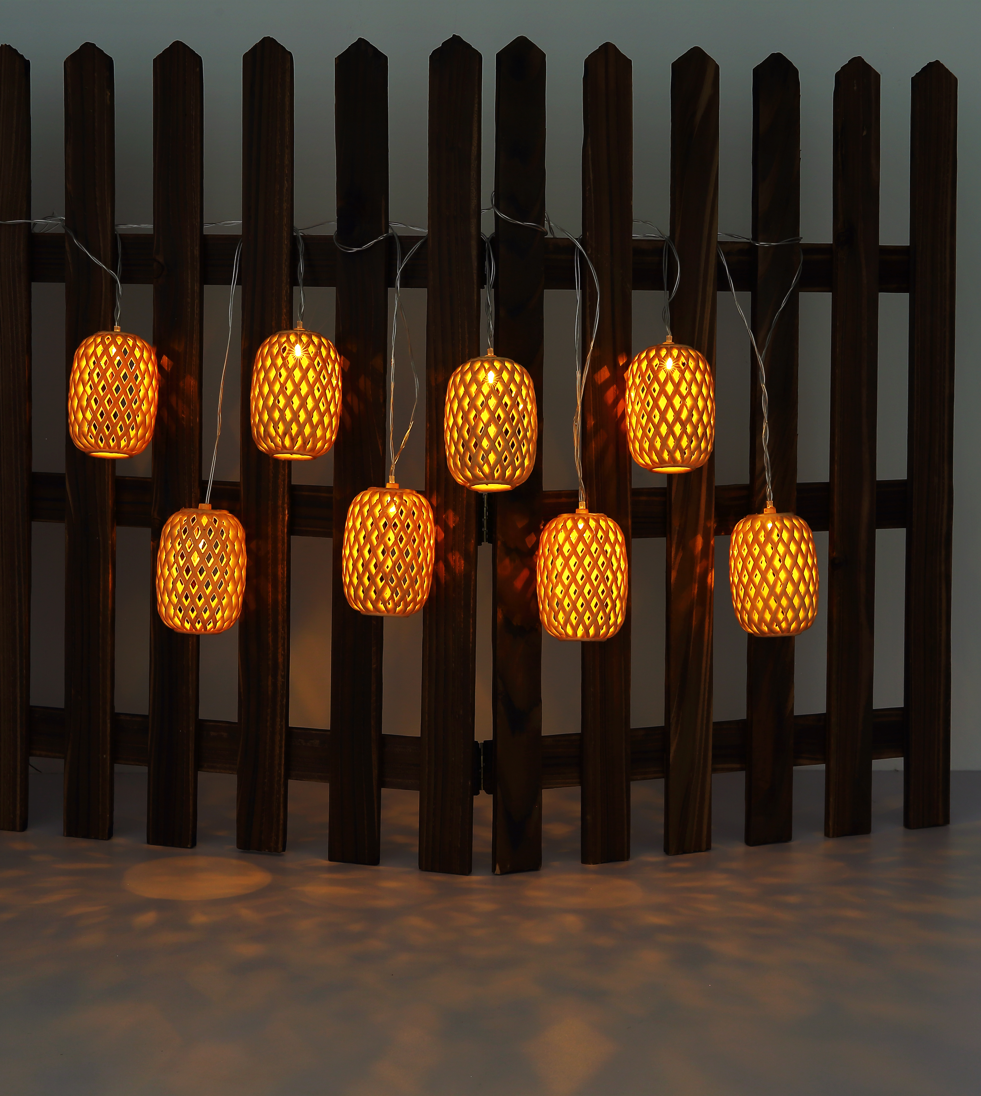 Globo Solarlichterkette Kunststoff naturfarben 8xLED