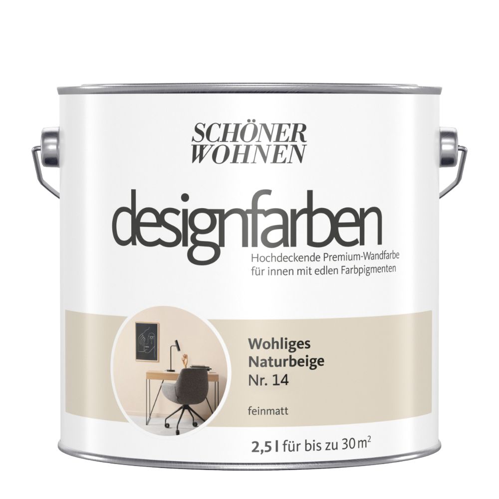 Schöner Wohnen Designfarbe, wohliges Naturbeige, 2,5 Schöner Wohnen Designfarbe, wohliges Naturbeige, 2,5