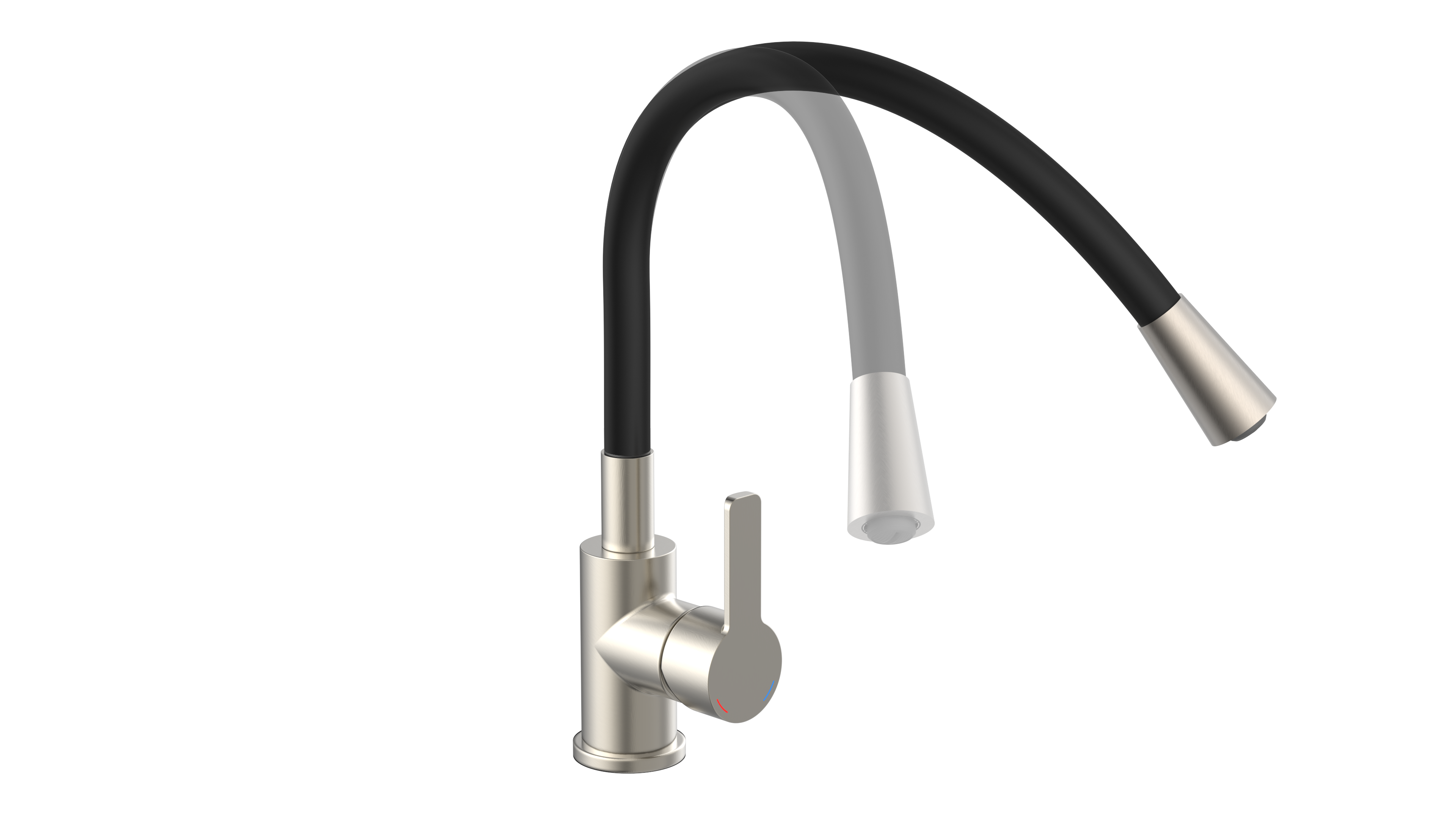 Schütte Spültischarmatur Flexo, Edelstahloptik/Schwarz Schütte Spültischarmatur Flexo, Edelstahloptik/Schwarz
