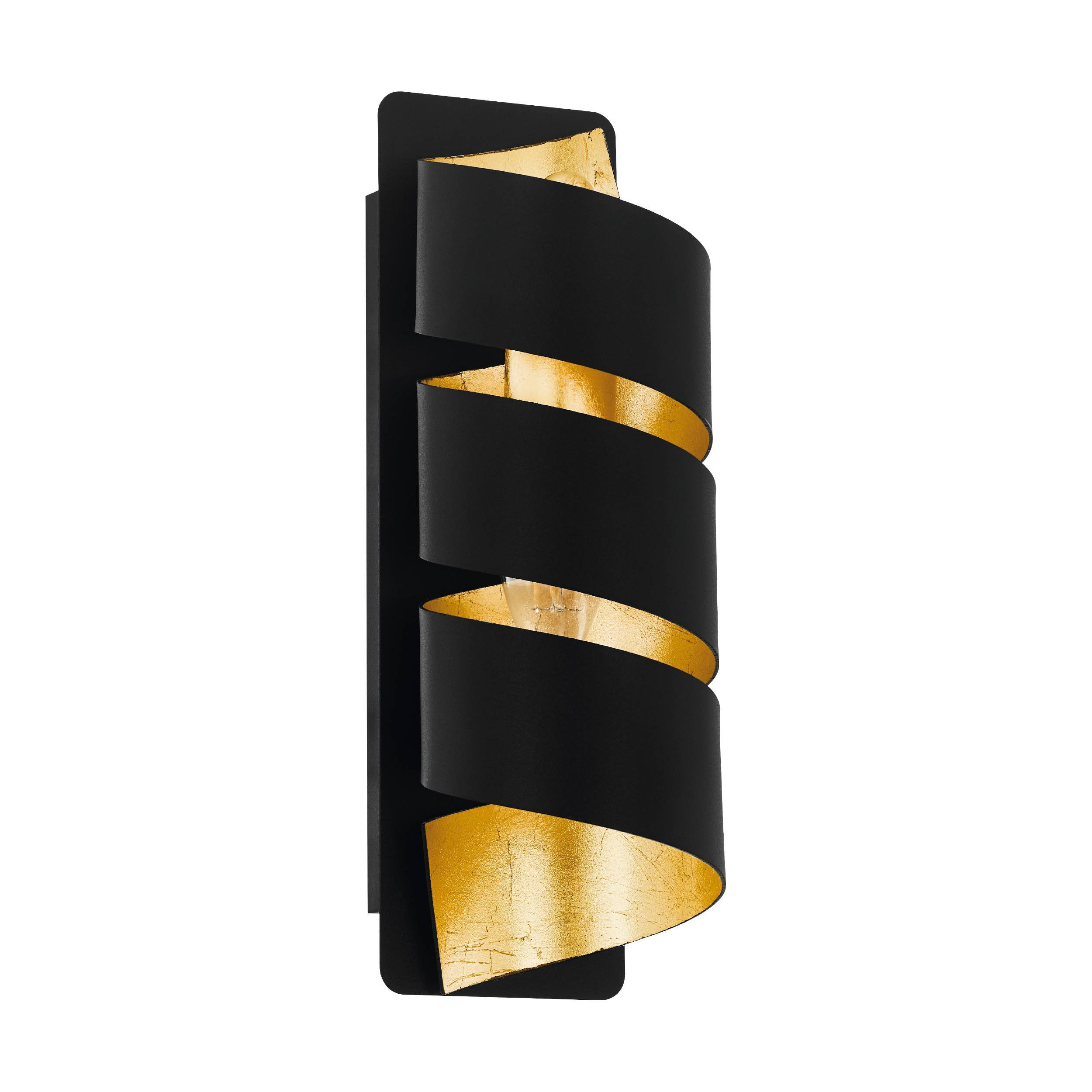 791244 Eglo Wandleuchte, 1xE14, schwarz/gold, ELIZONDO