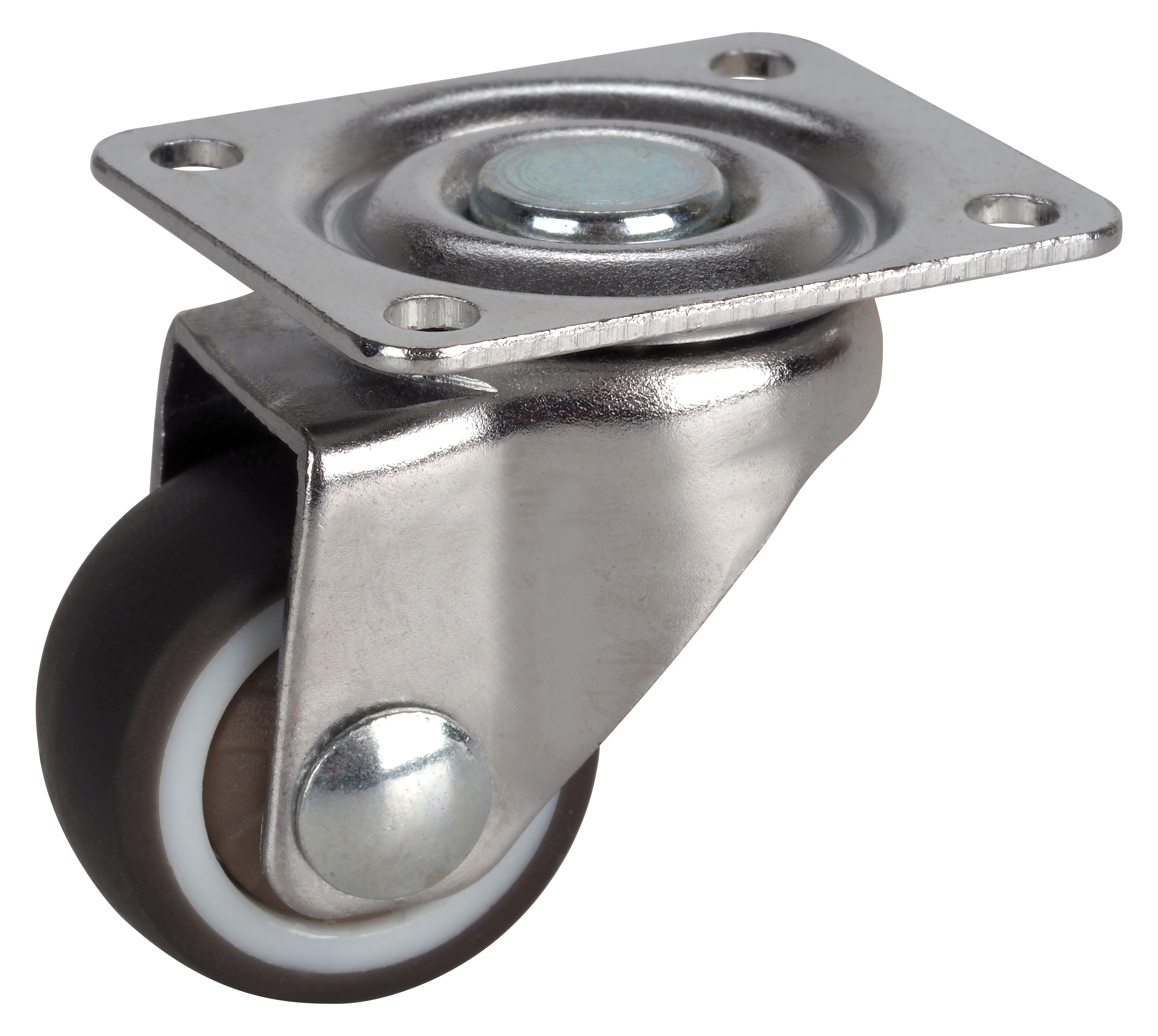 Dörner + Helmer Möbel-Lenkrolle mit  TPE-Lauffläche und Design-Fadenschutz