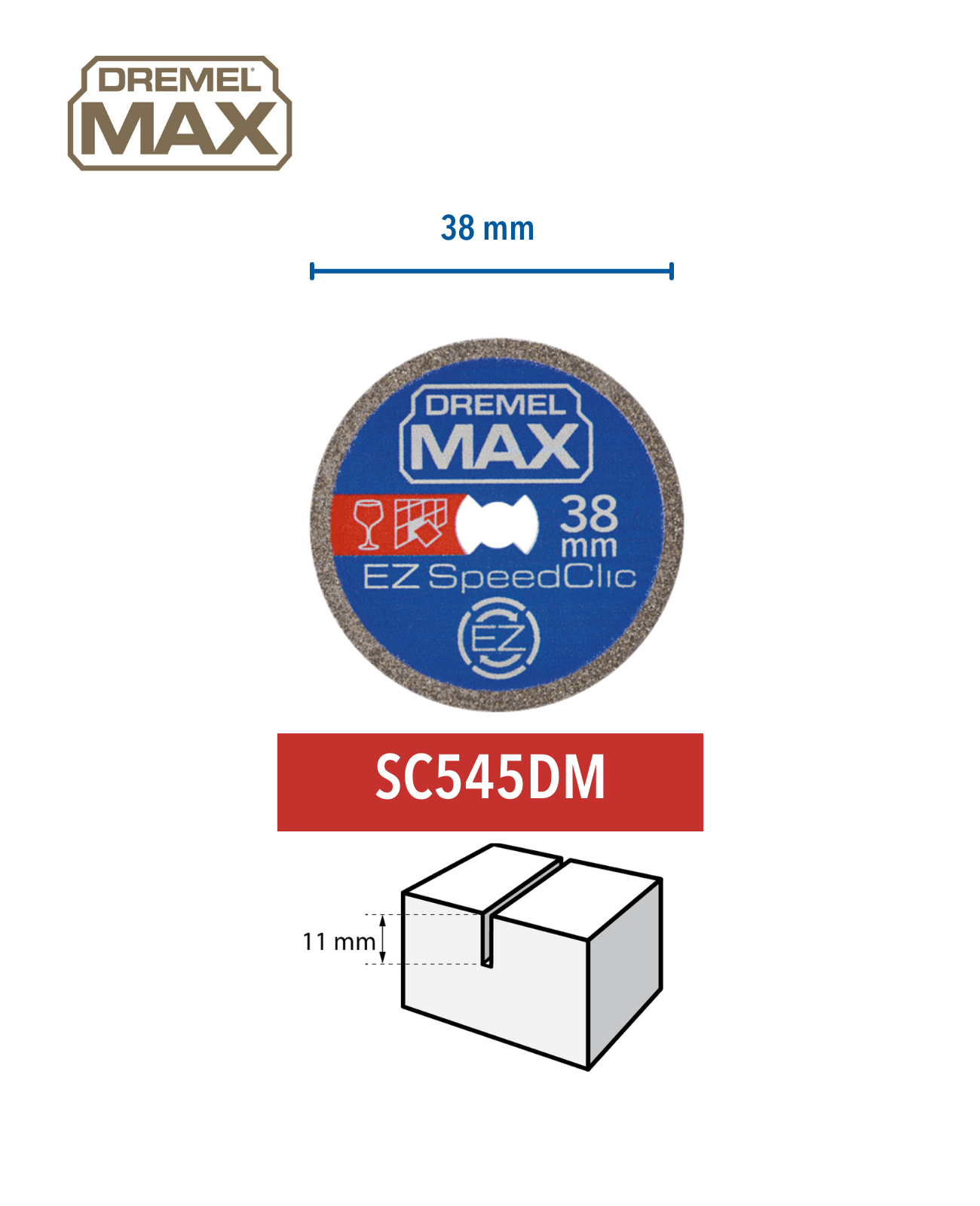Dremel SC545DM MAX Diamant Trennscheibe Dremel SC545DM MAX Diamant Trennscheibe