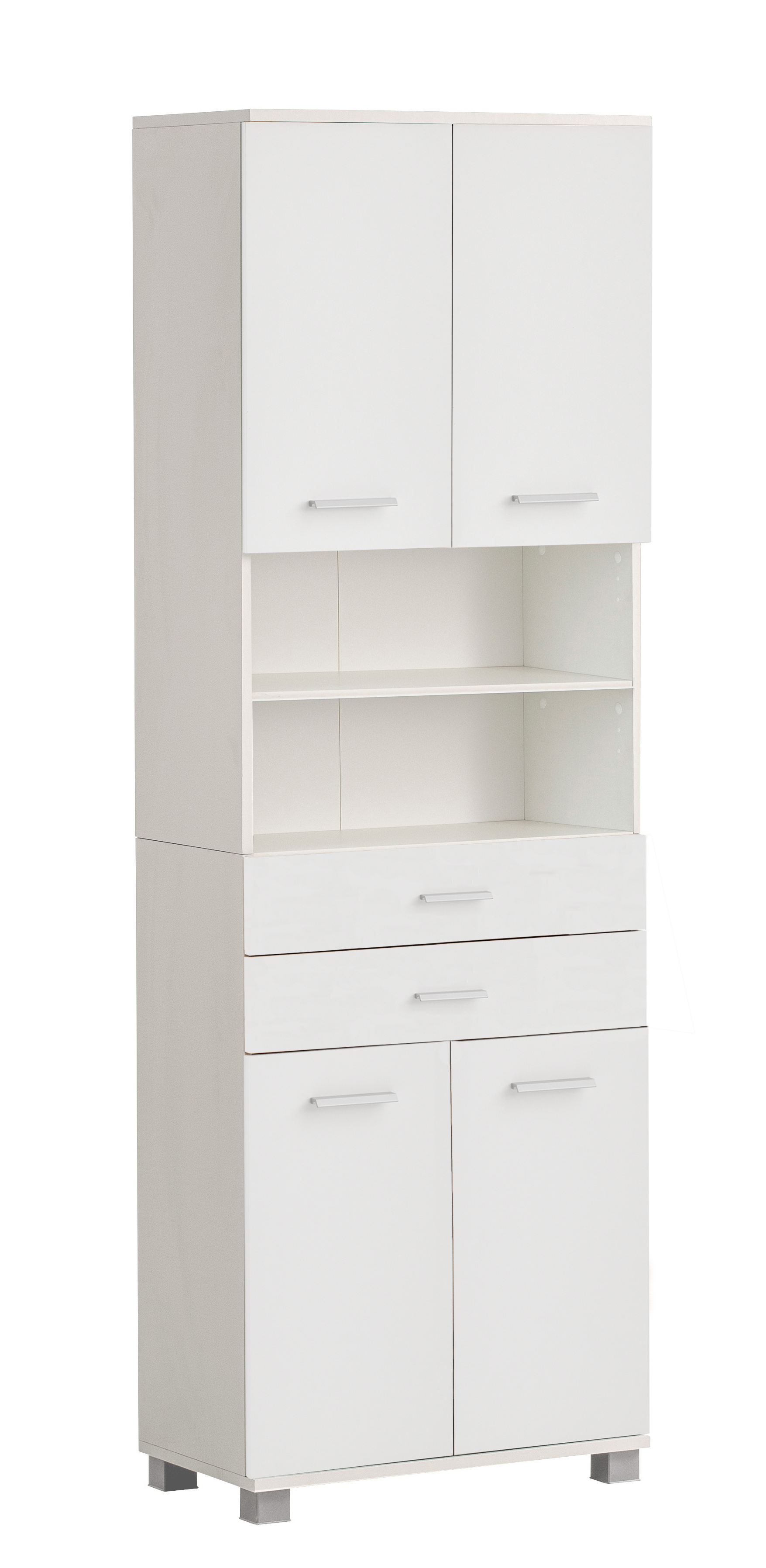 W. Schildmeyer Hochschrank Palermo 600, 4T2SK, mattweiß