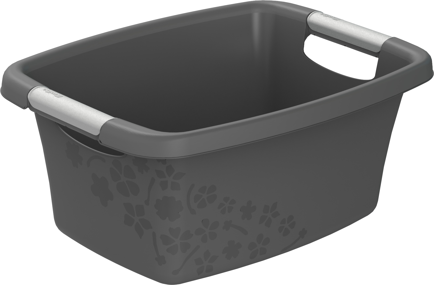 1751108853 Rotho Wanne Flowers 12L, anthrazit