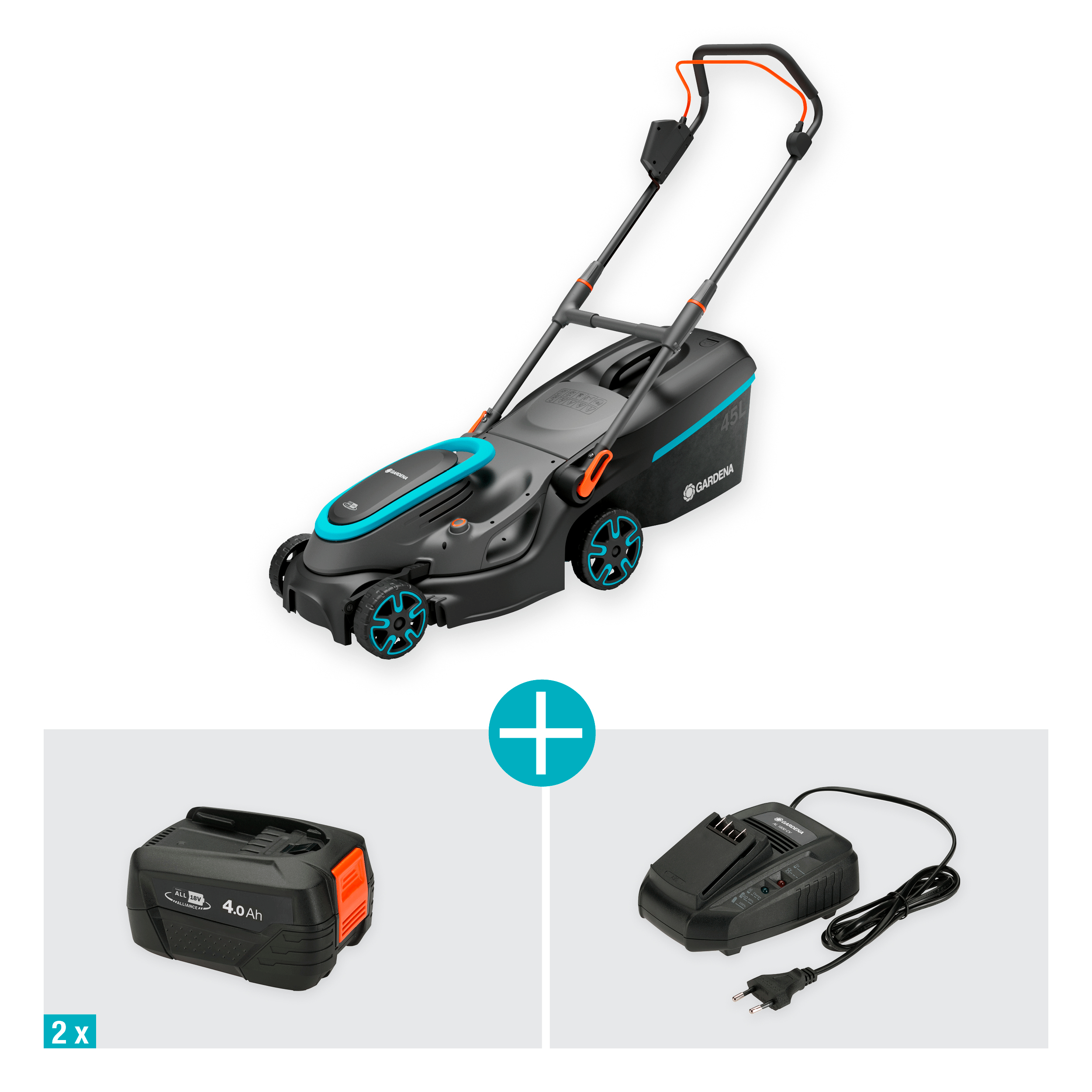 Gardena Akku-Rasenmäher PowerMax 37/36V P4A Ready-To-Use Set Gardena Akku-Rasenmäher PowerMax 37/36V P4A Ready-To-Use Set