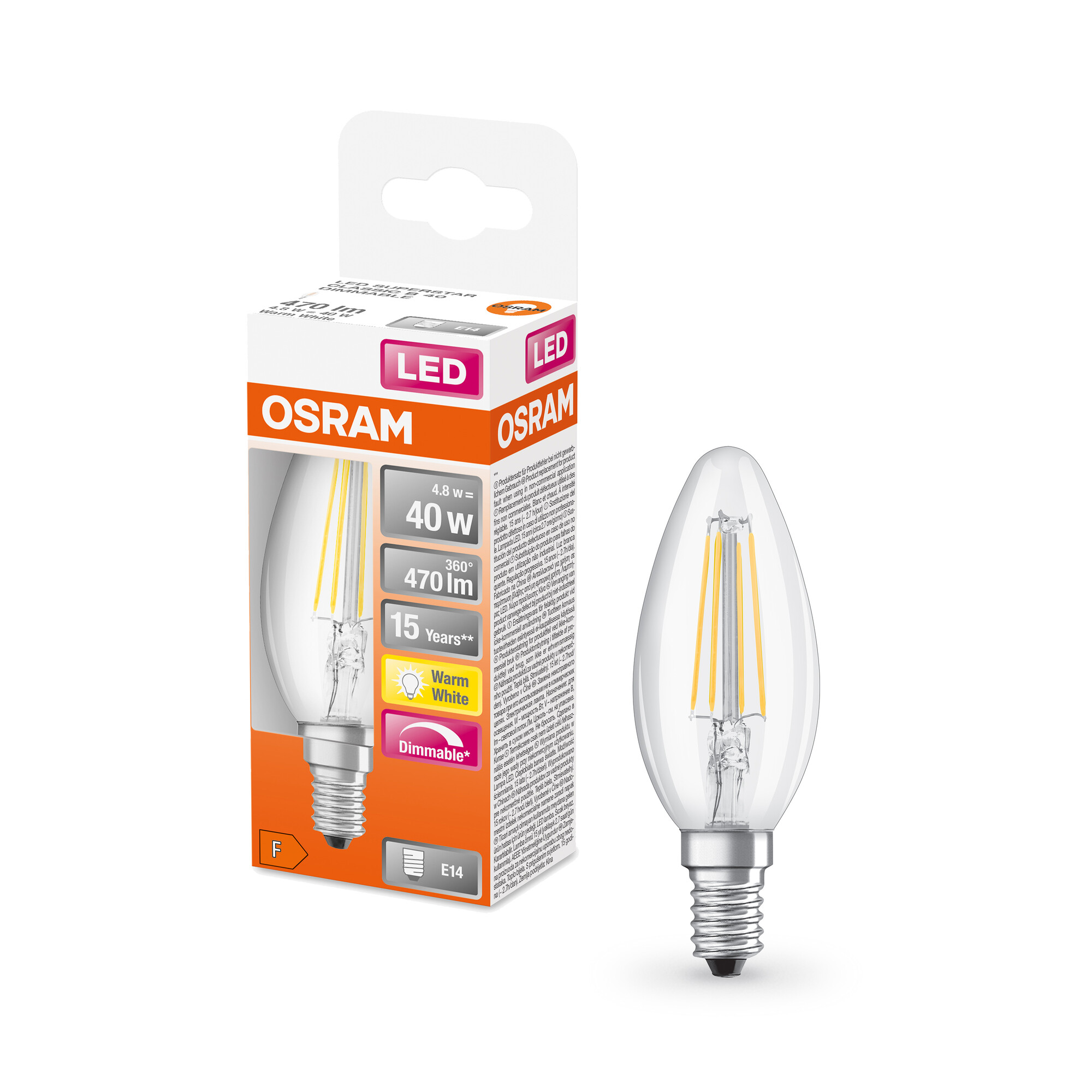 Osram Retrofit Classic B LED Lampe klar, E14 Osram Retrofit Classic B LED Lampe klar, E14