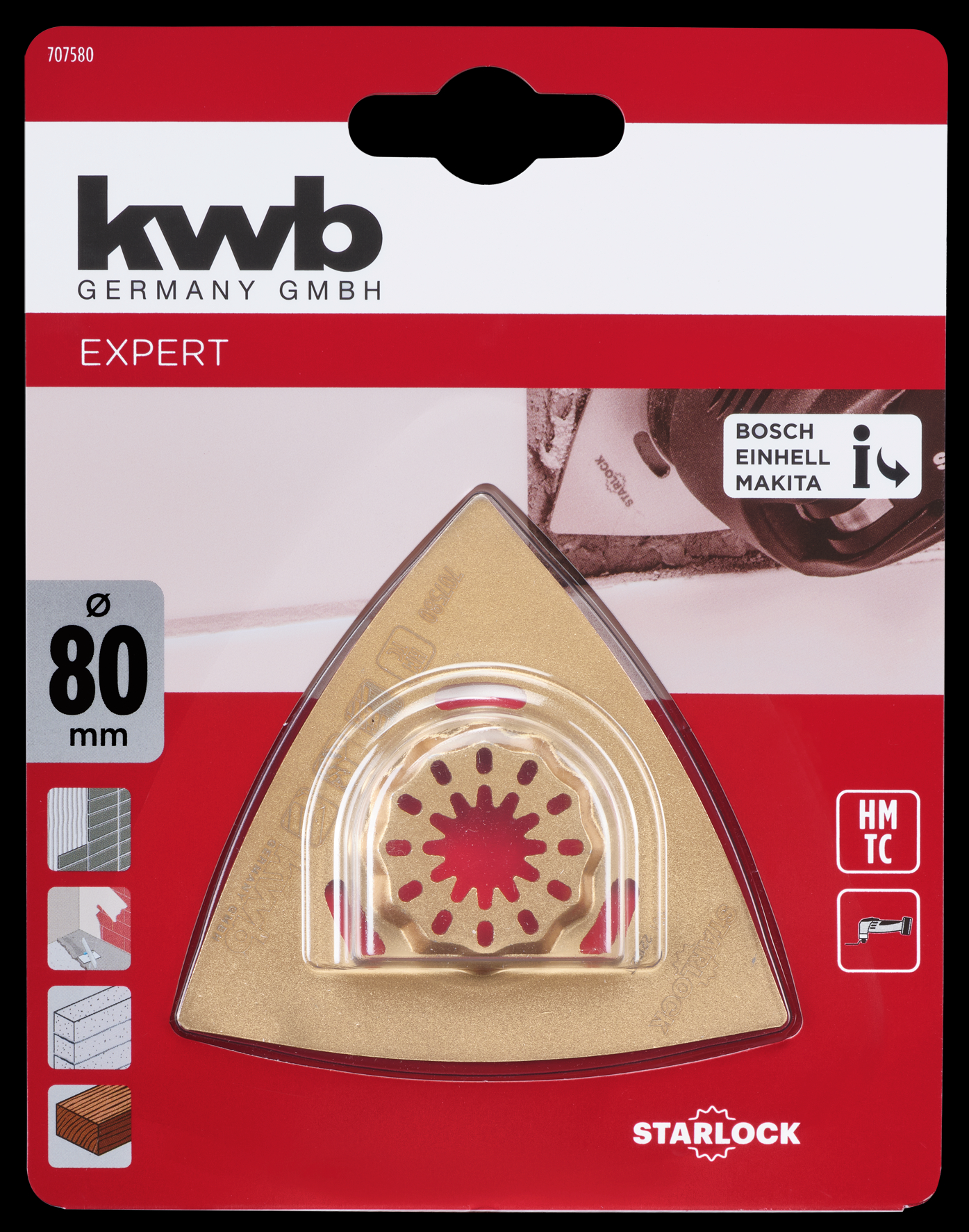 kwb Starlock Delta Raspel, 80 mm